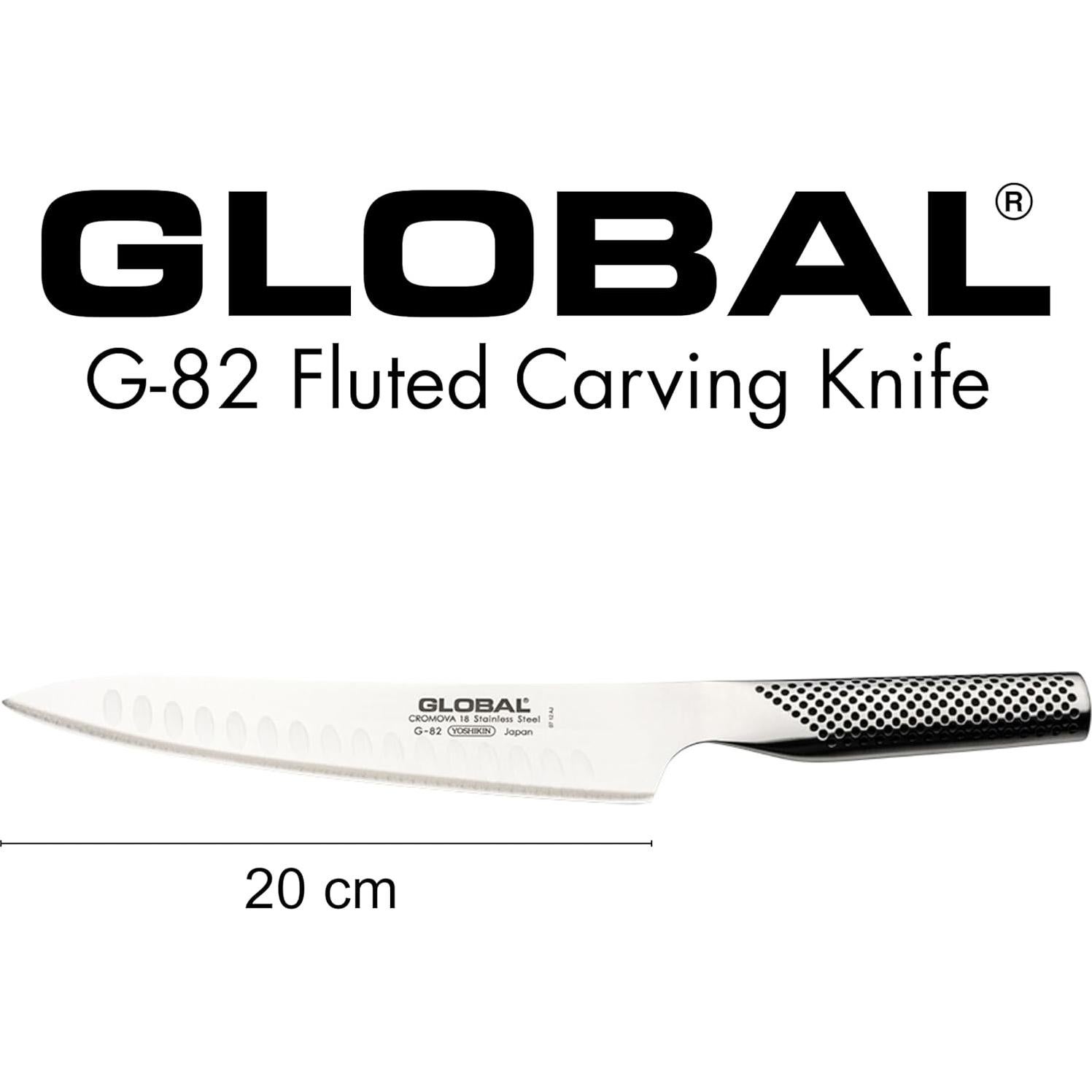 Cuchillo de Tallado Global G-82 21 cm Acero Inoxidable Japonés