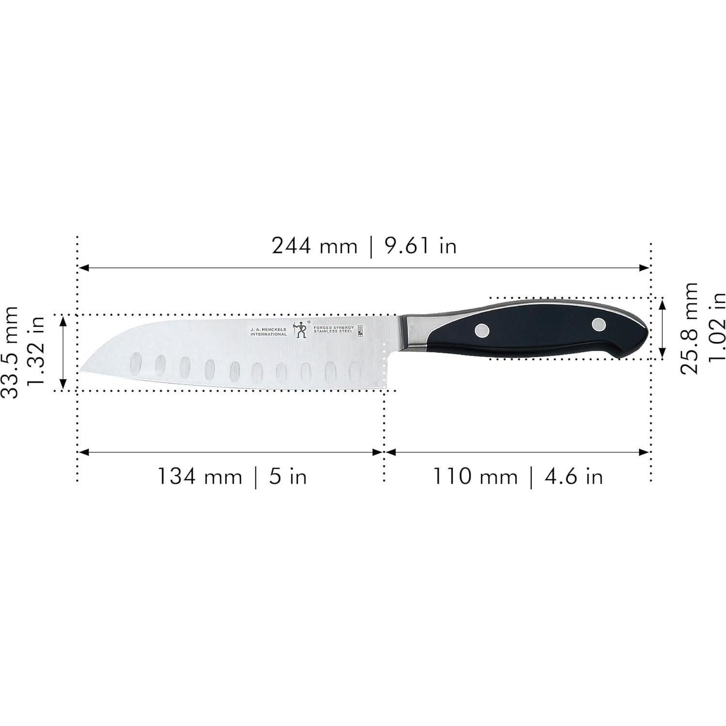 Cuchillo Santoku 12.7 cm Henckels Forged Synergy Acero Inoxidable