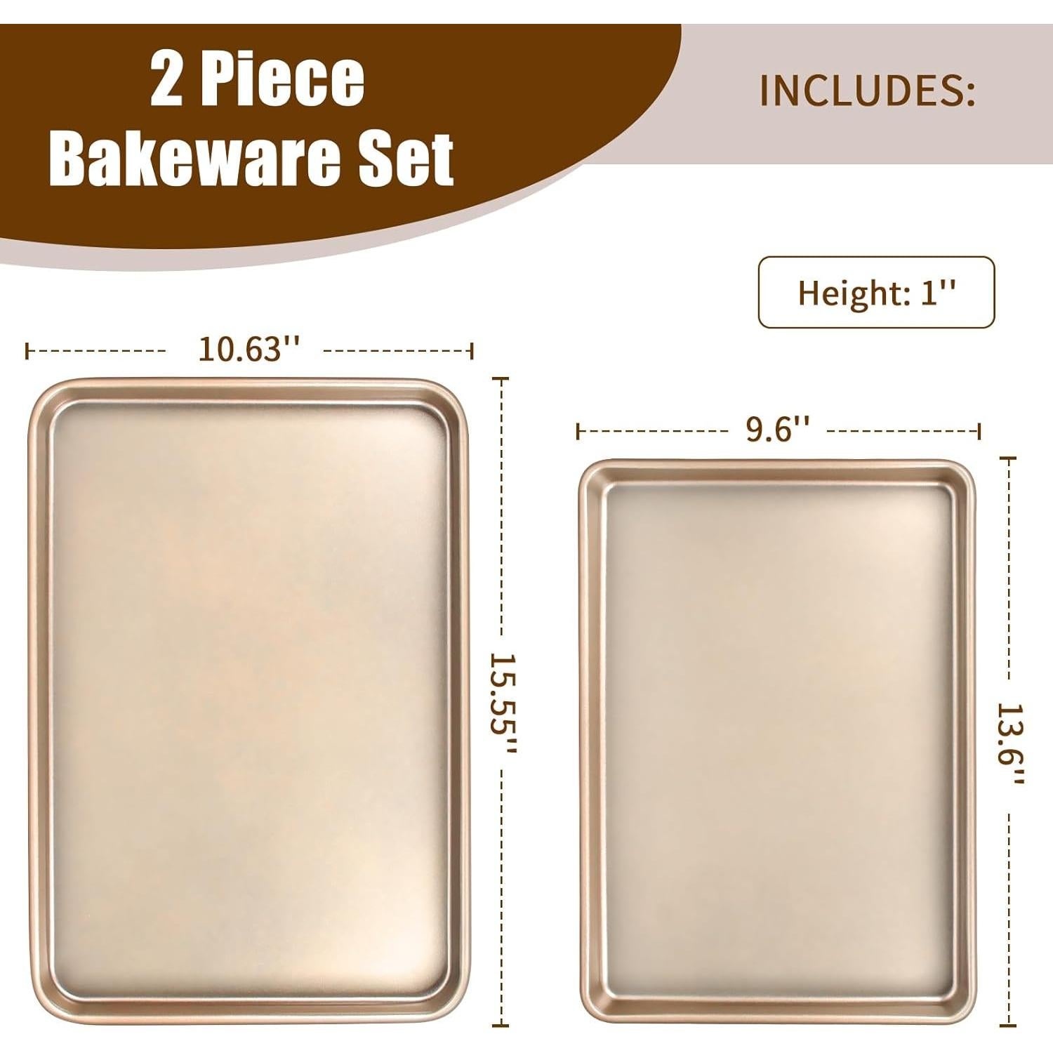 Juego de bandejas para hornear Wildone 2 piezas 23x33cm 25x38cm