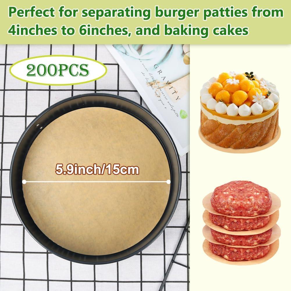 Rondas de Papel Pergamino BYKITCHEN 15.24 cm Set 200 Piezas