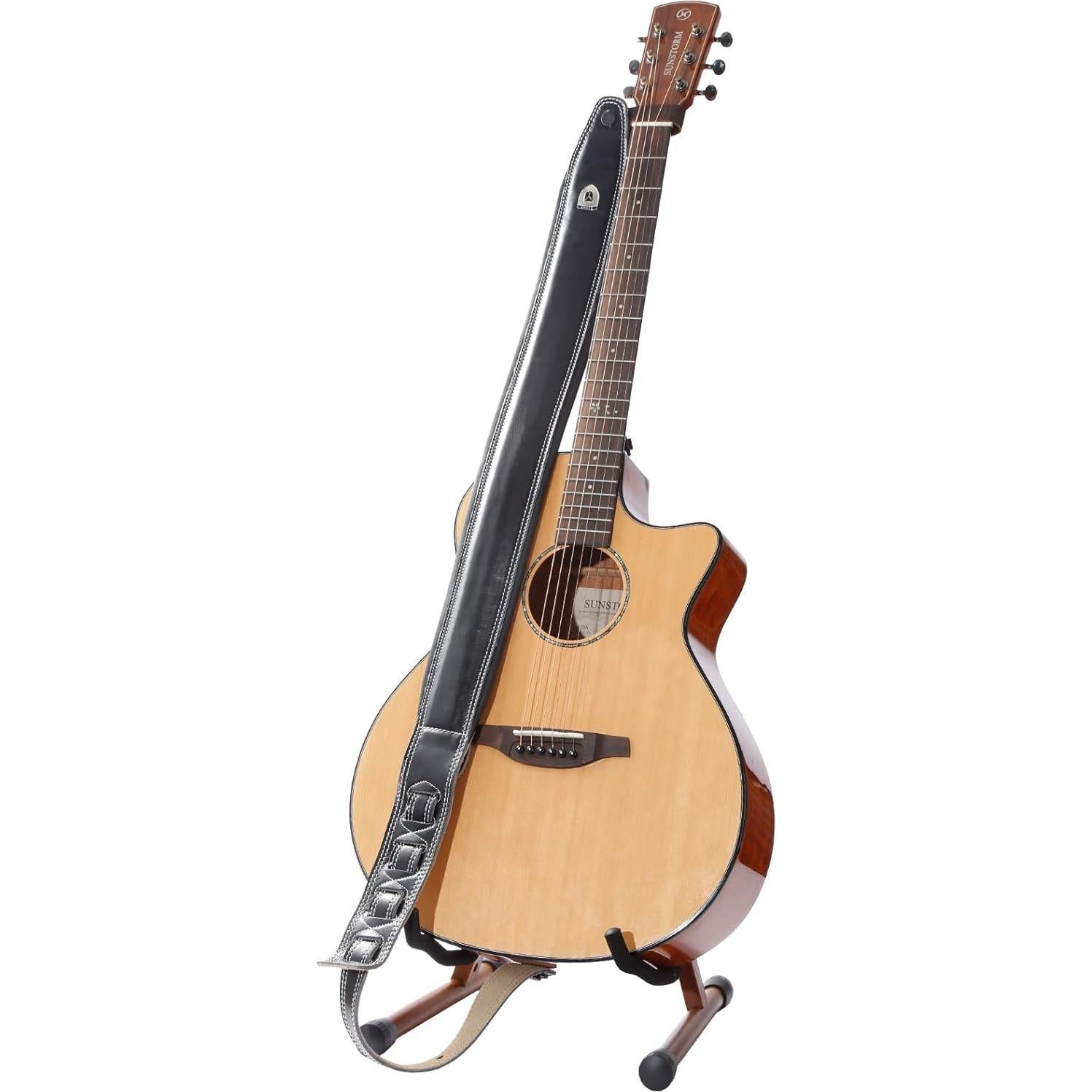 Correa de guitarra de cuero YUEKO con almohadilla 12mm