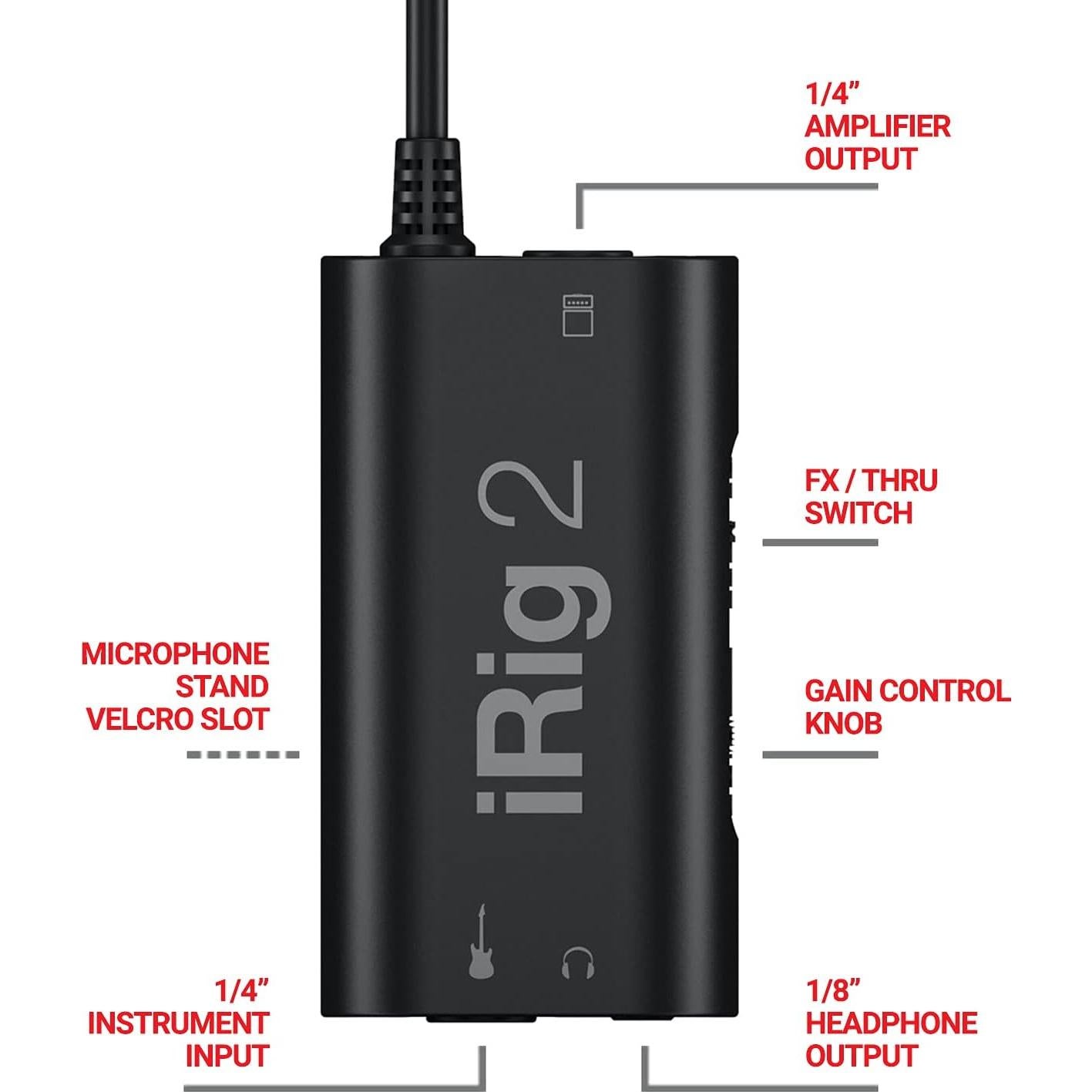 Interfaz de Audio IK Multimedia iRig 2 para Guitarra