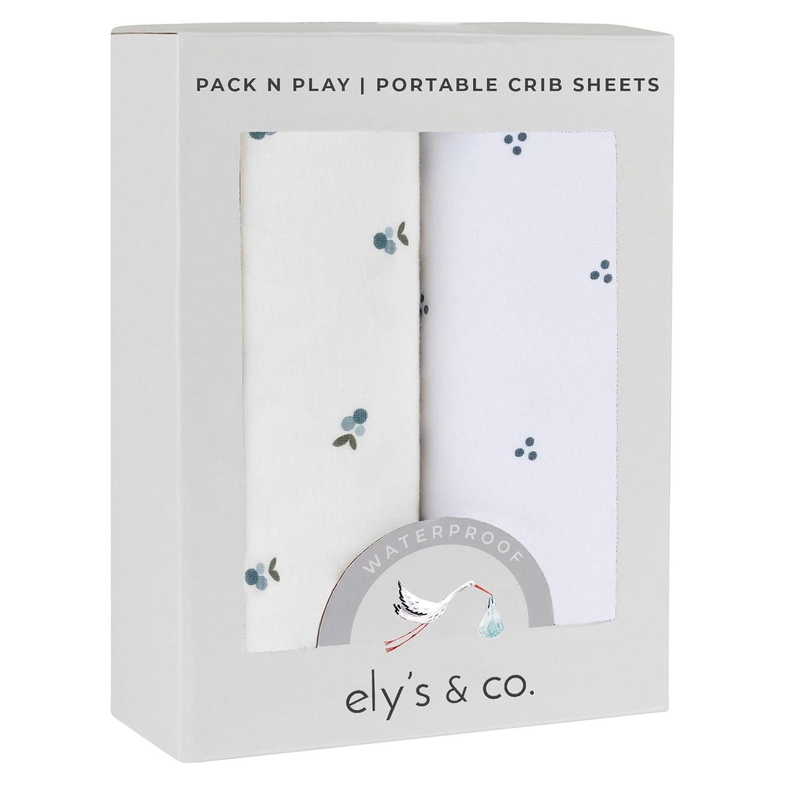 Sábanas Ajustadas Impermeables Ely's & Co. para Cuna Mini 96.5x61cm