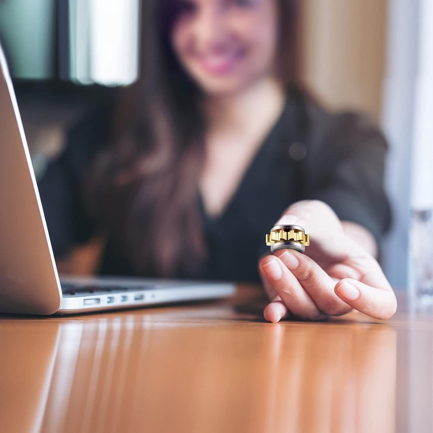 Juguete giratorio Zhanmai de metal antiestrés 2 piezas