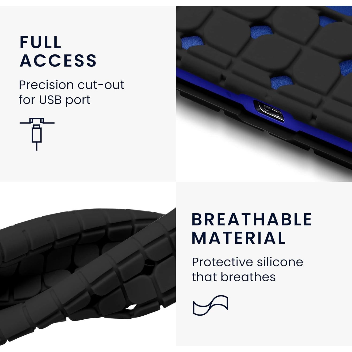 Funda de Silicona kwmobile para Samsung SSD T7 Shield - Azul