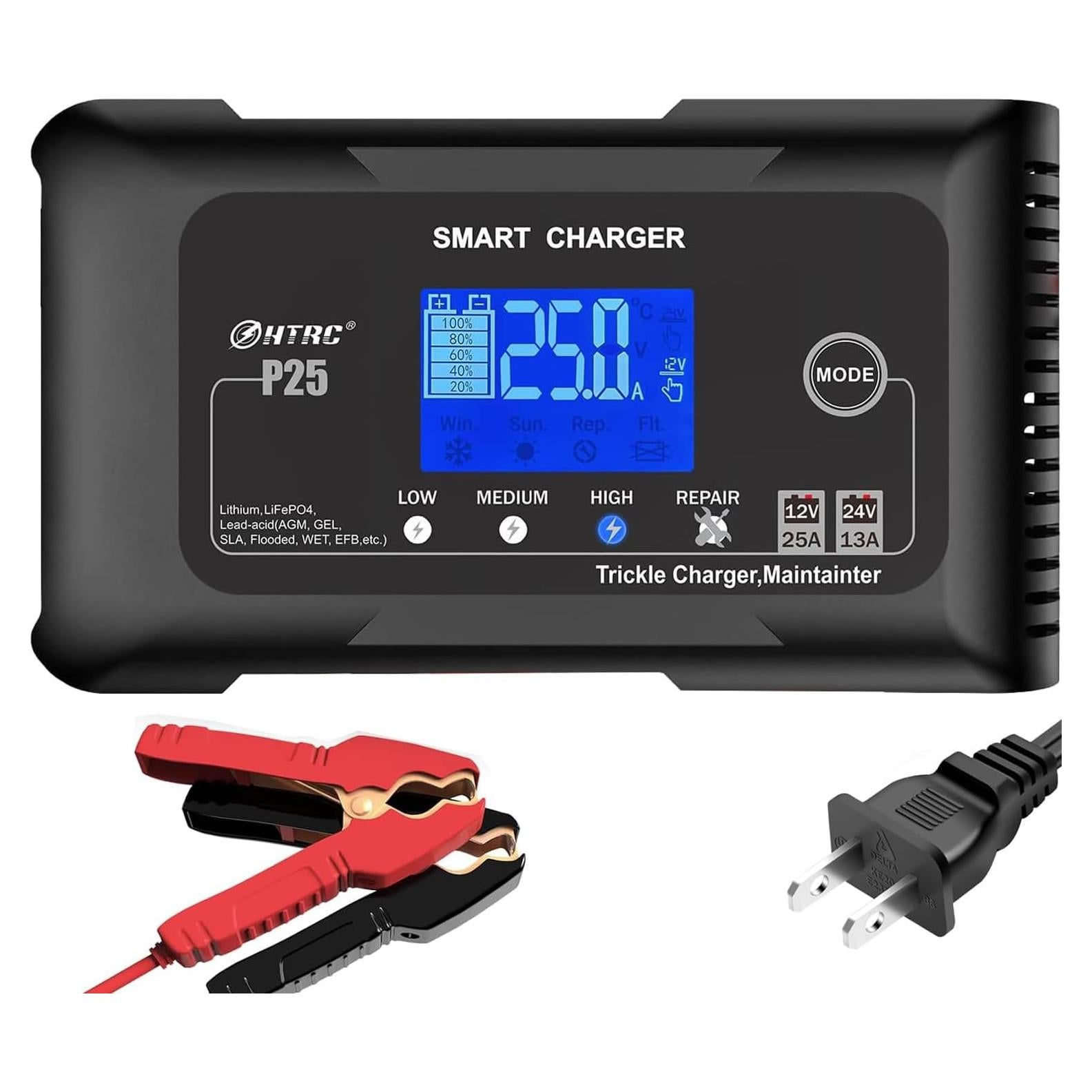 Cargador de Batería Inteligente 12V 25A Dght - Mantenedor