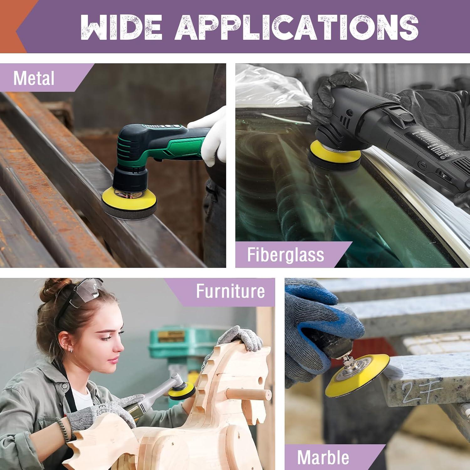 Discos de Lijado 35 Pcs 3" WEWINK PLUS Óxido de Aluminio 3000 Granos