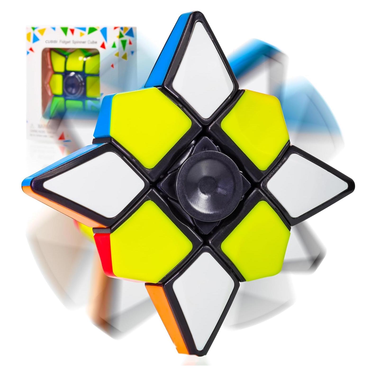 CUBIDI® Cubo Fidget 2 en 1 Anti-Estrés 8x8x1.5cm