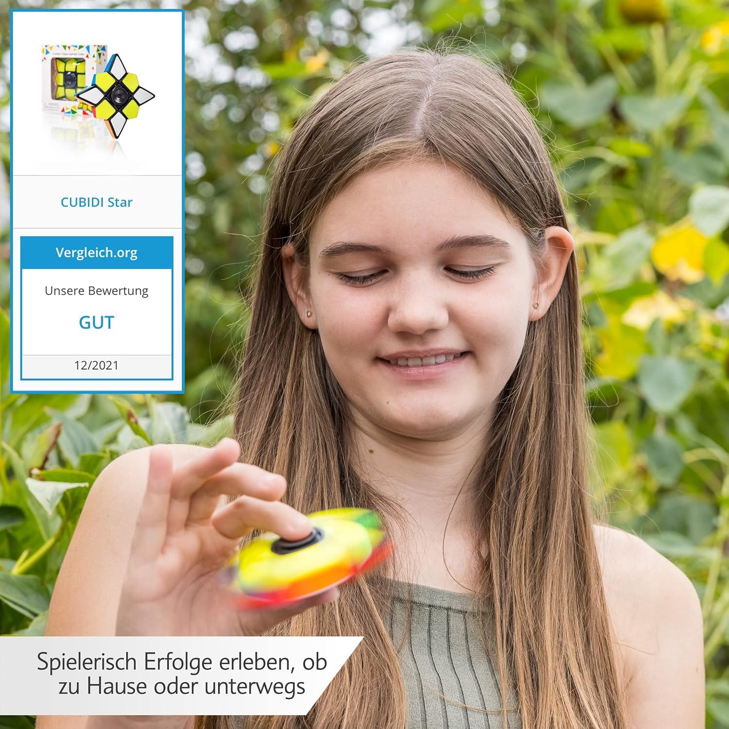 CUBIDI® Cubo Fidget 2 en 1 Anti-Estrés 8x8x1.5cm