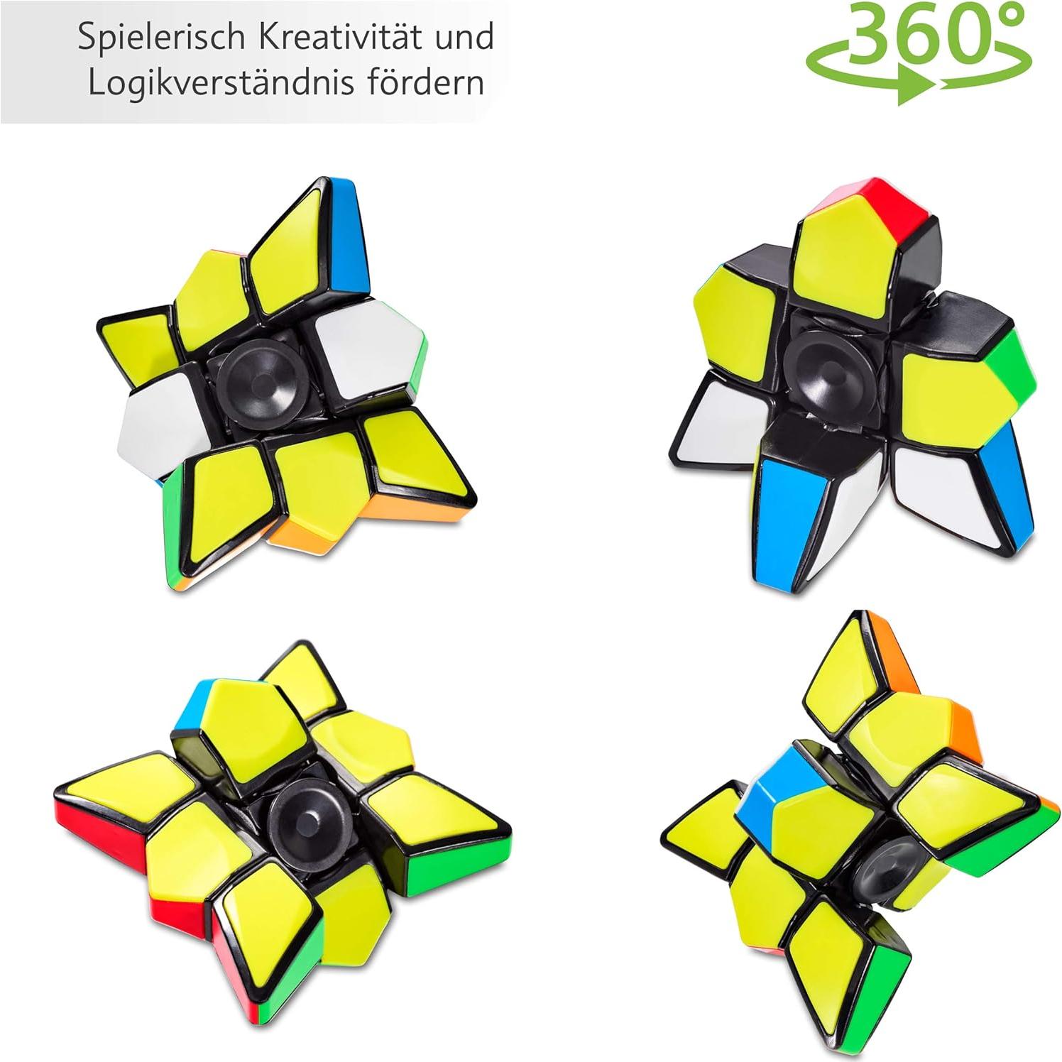 CUBIDI® Cubo Fidget 2 en 1 Anti-Estrés 8x8x1.5cm