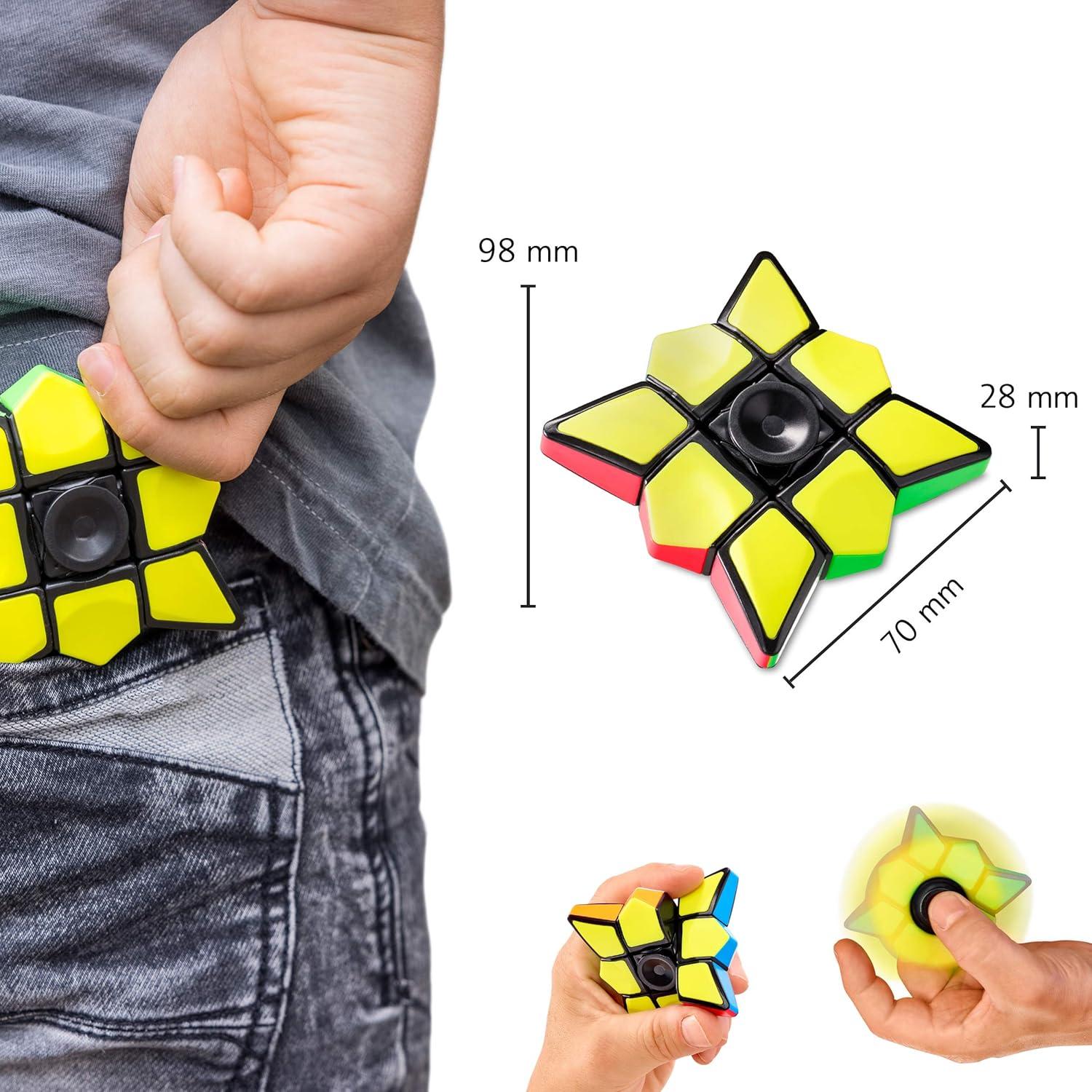 CUBIDI® Cubo Fidget 2 en 1 Anti-Estrés 8x8x1.5cm