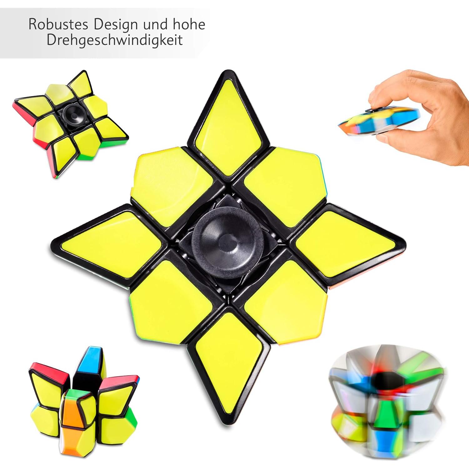 CUBIDI® Cubo Fidget 2 en 1 Anti-Estrés 8x8x1.5cm