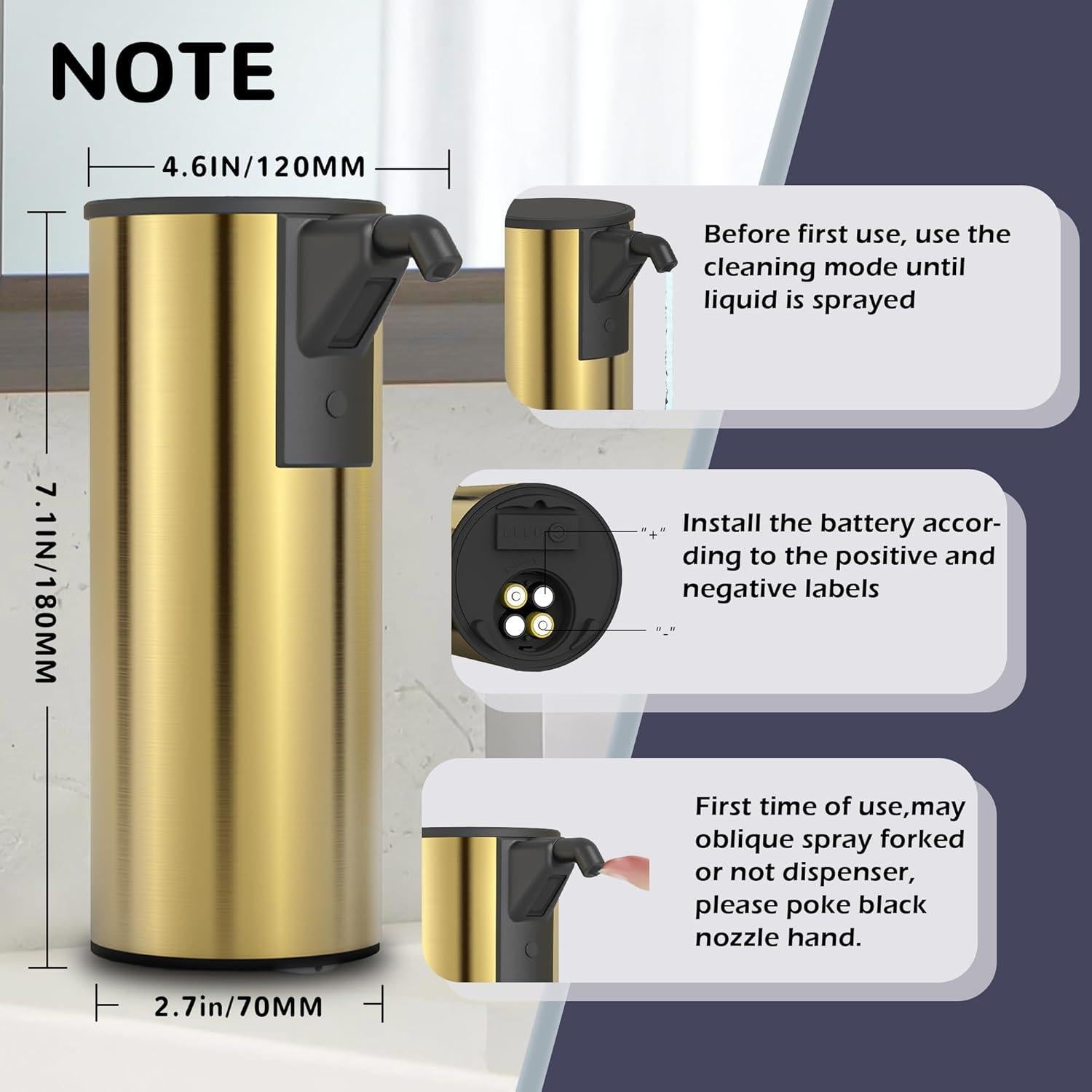 Dispensador de Jabón Automático Inoxidable Invocar a los Elfos 350ml