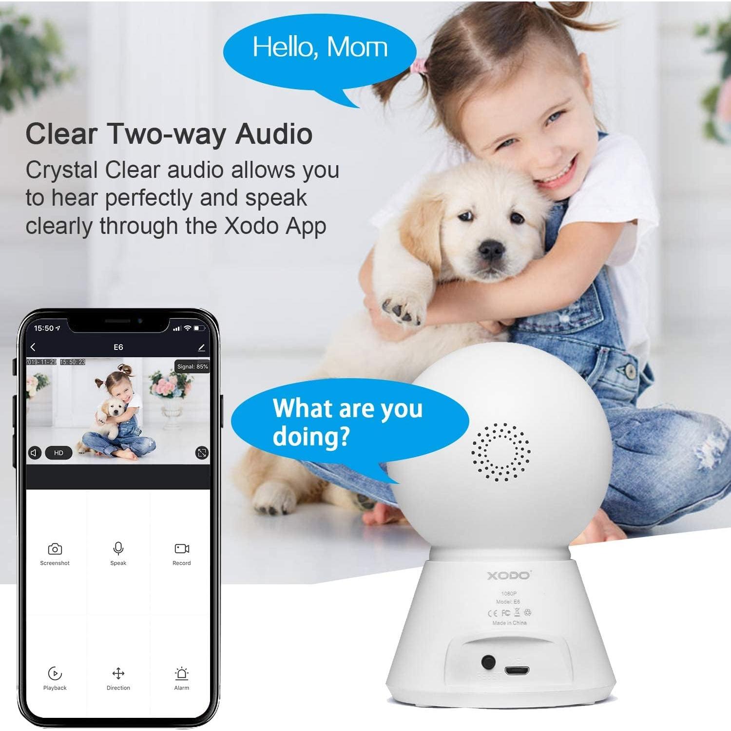 Cámara de Seguridad Inalámbrica Xodo E6 1080P HD WiFi