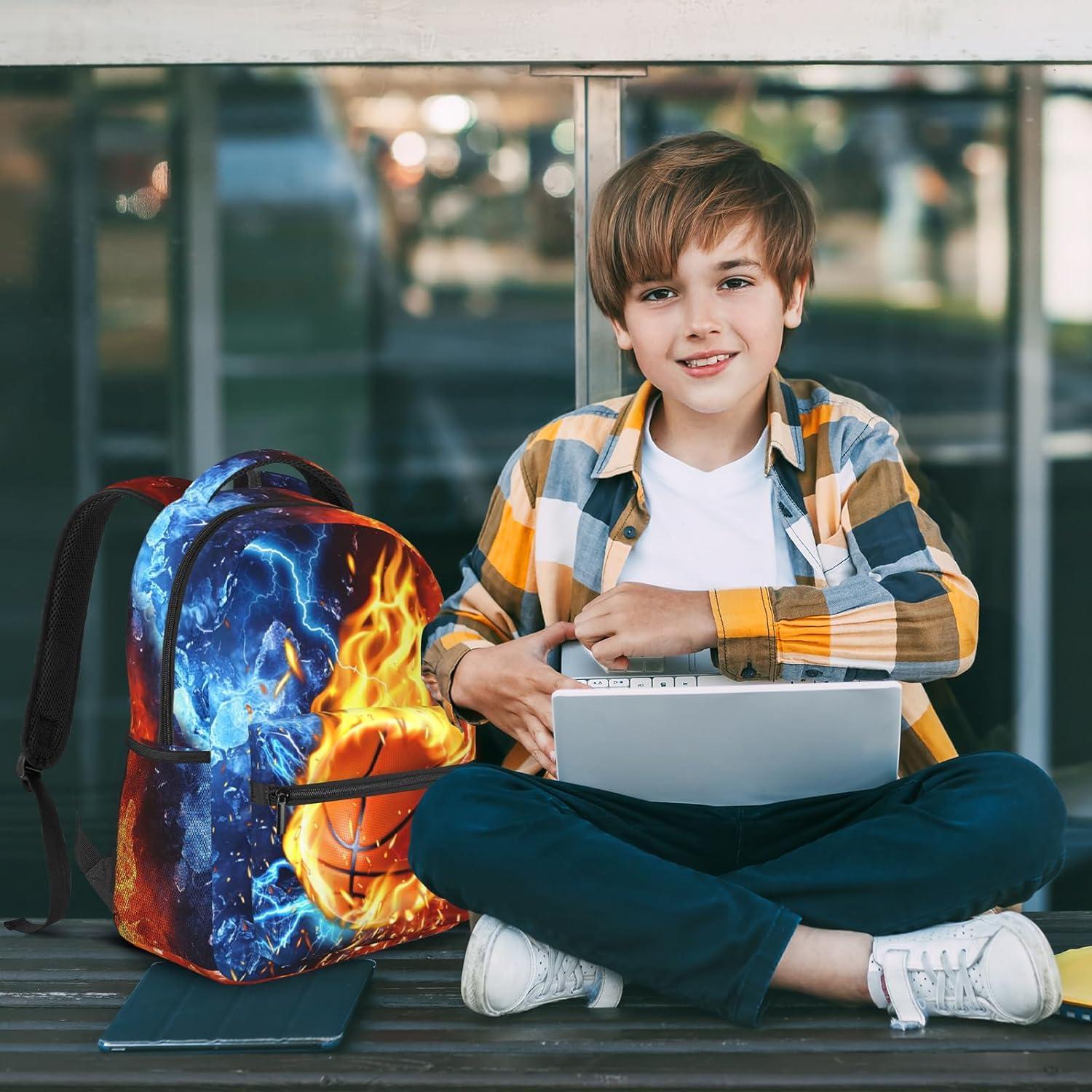 Mochila escolar de baloncesto BolAurp para niños 39.9x19.8x29cm