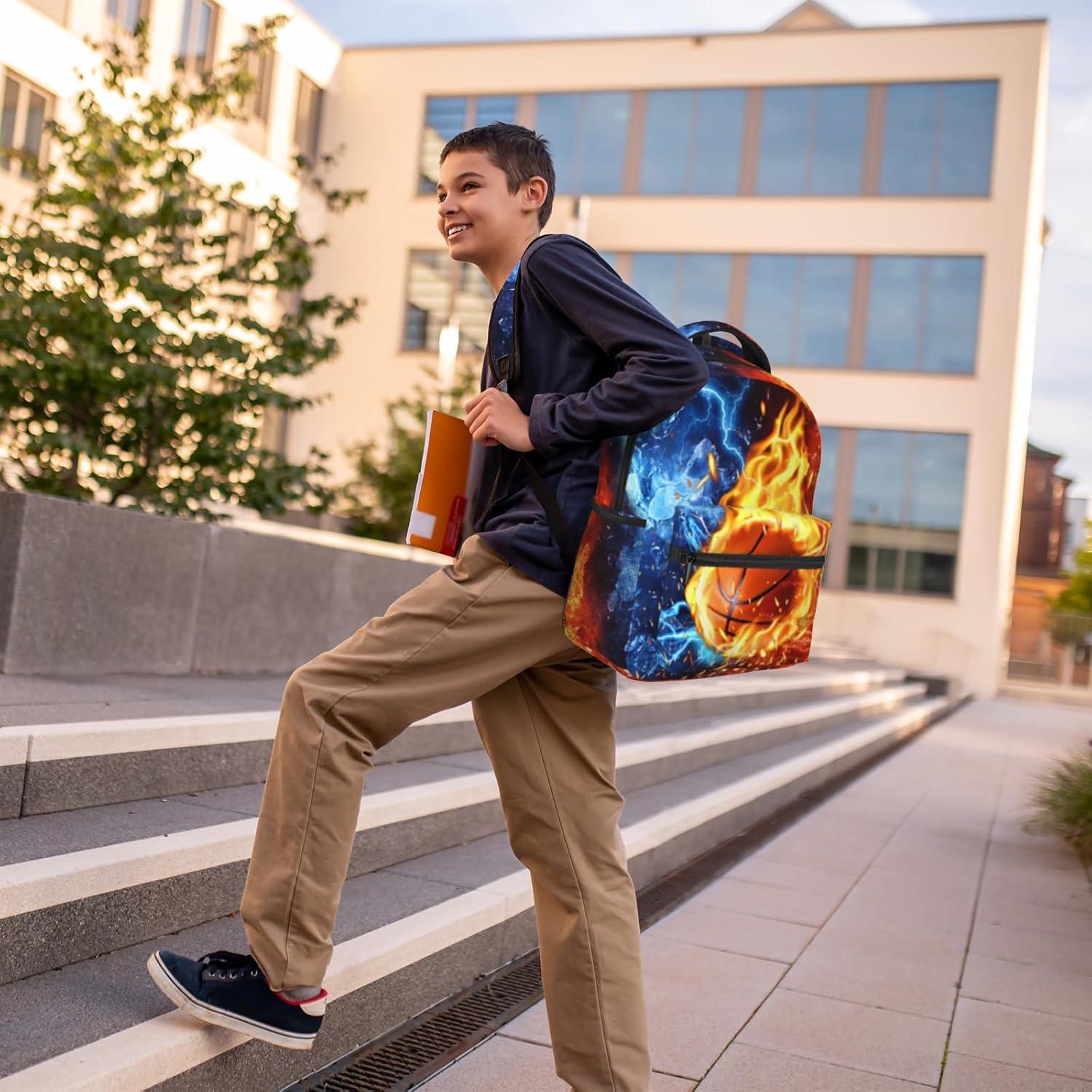 Mochila escolar de baloncesto BolAurp para niños 39.9x19.8x29cm