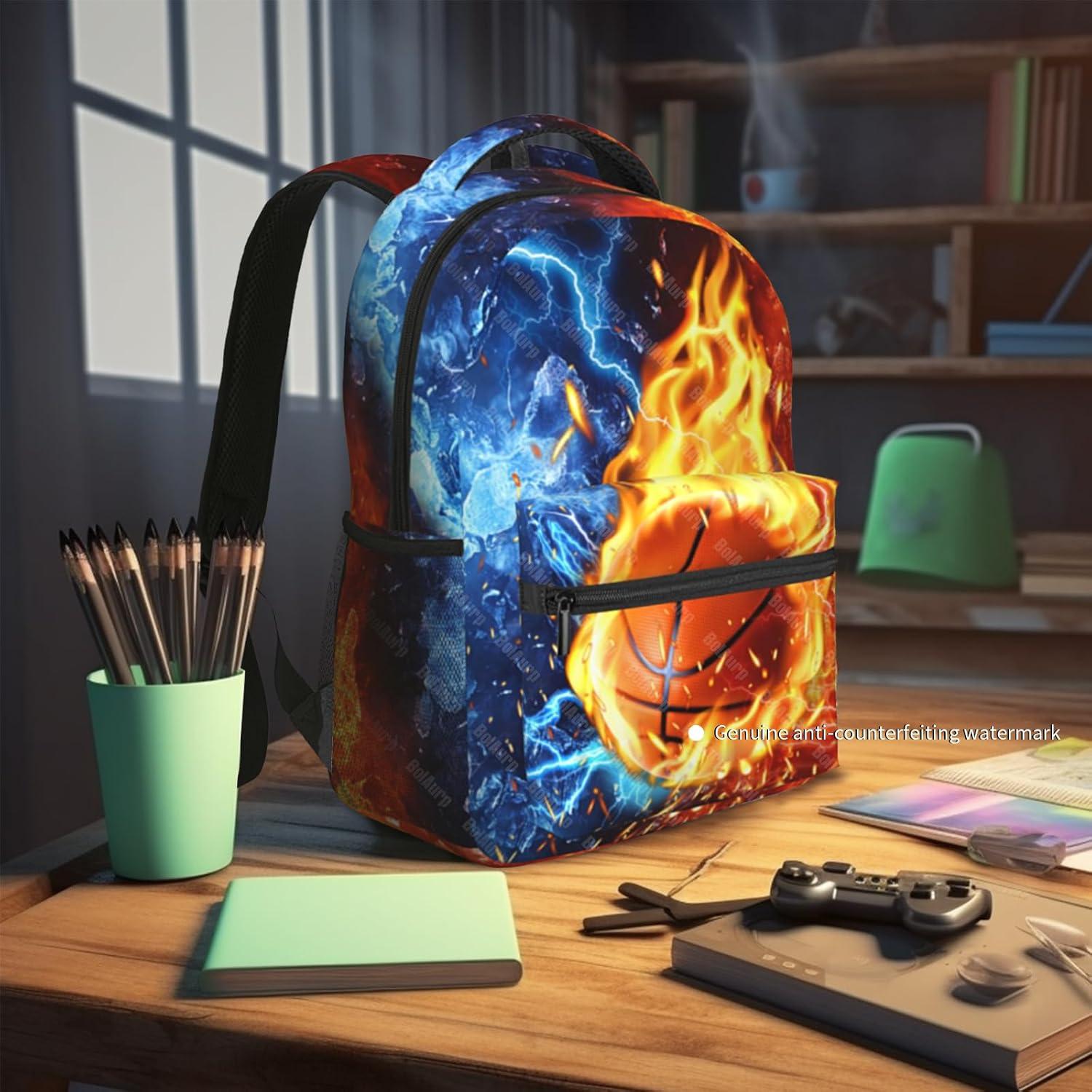 Mochila escolar de baloncesto BolAurp para niños 39.9x19.8x29cm