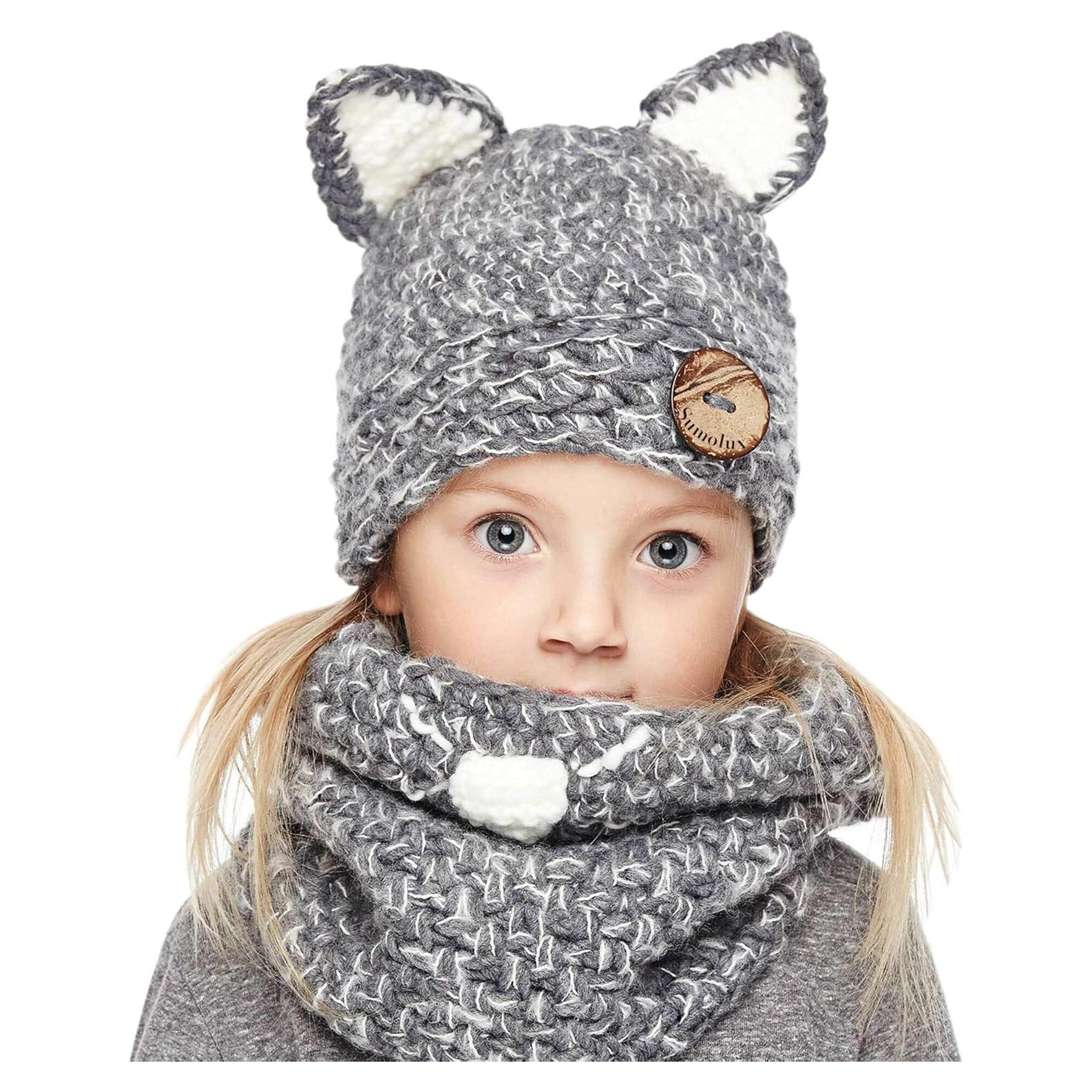 Gorro de Invierno para Niños Sumolux Gris con Orejeras 3-8 Años