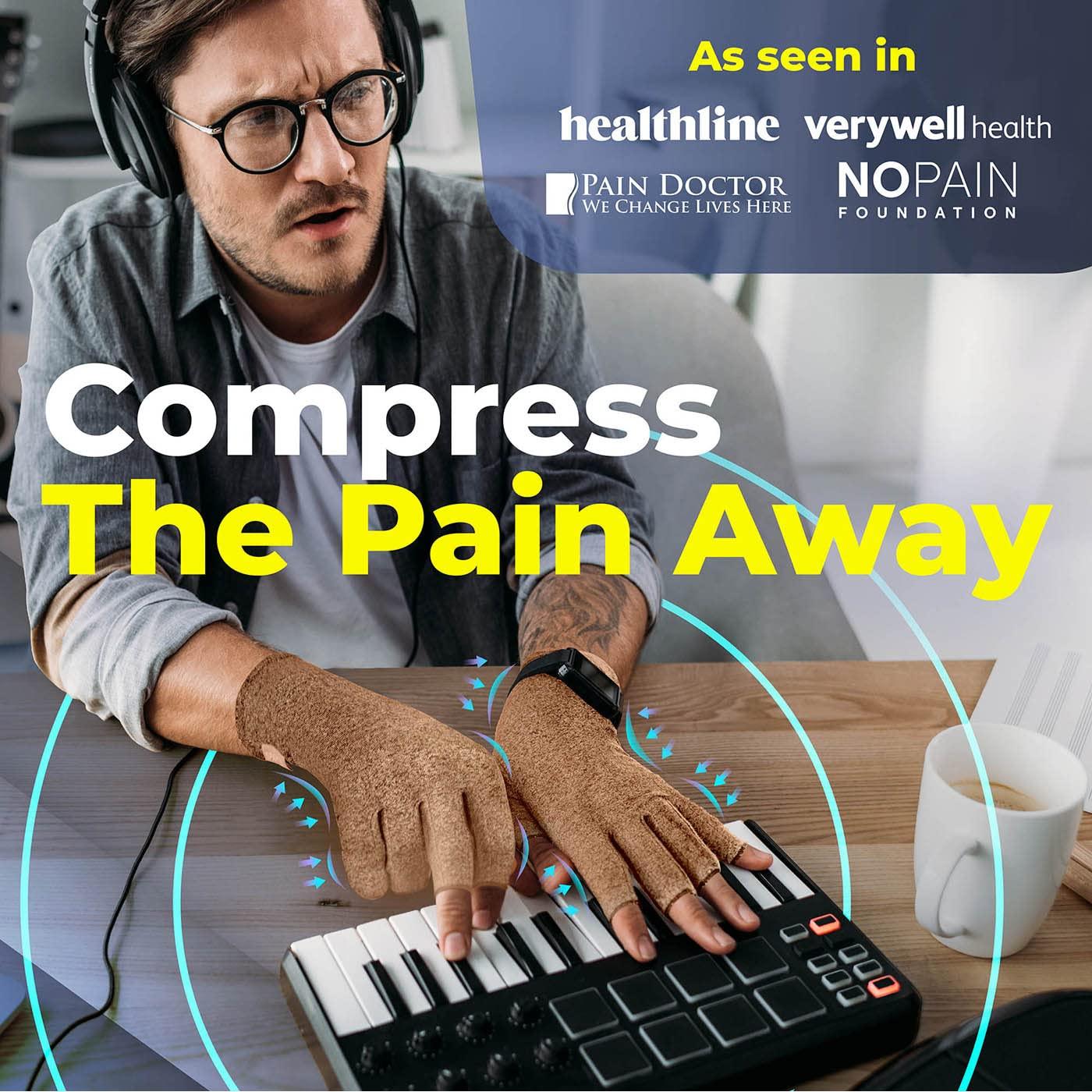 Guantes de Compresión para Artritis Sparthos - Beige Pequeño