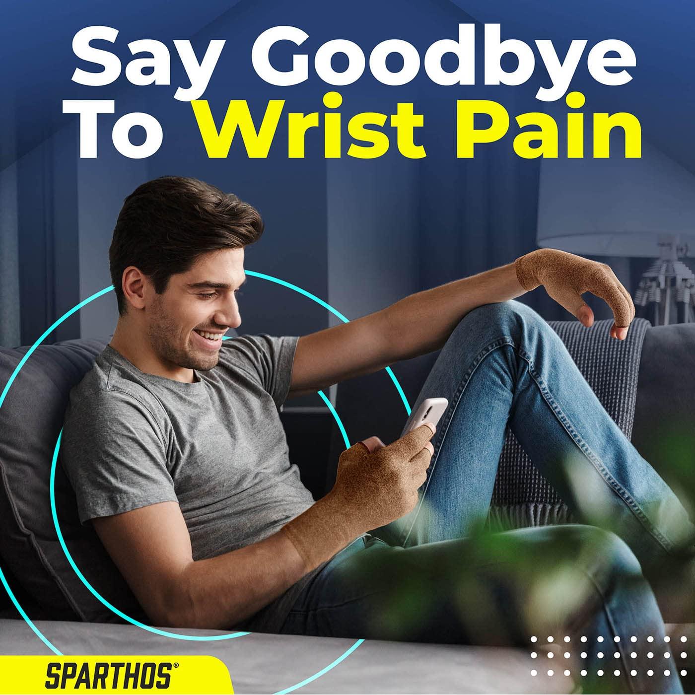 Guantes de Compresión para Artritis Sparthos - Beige Pequeño