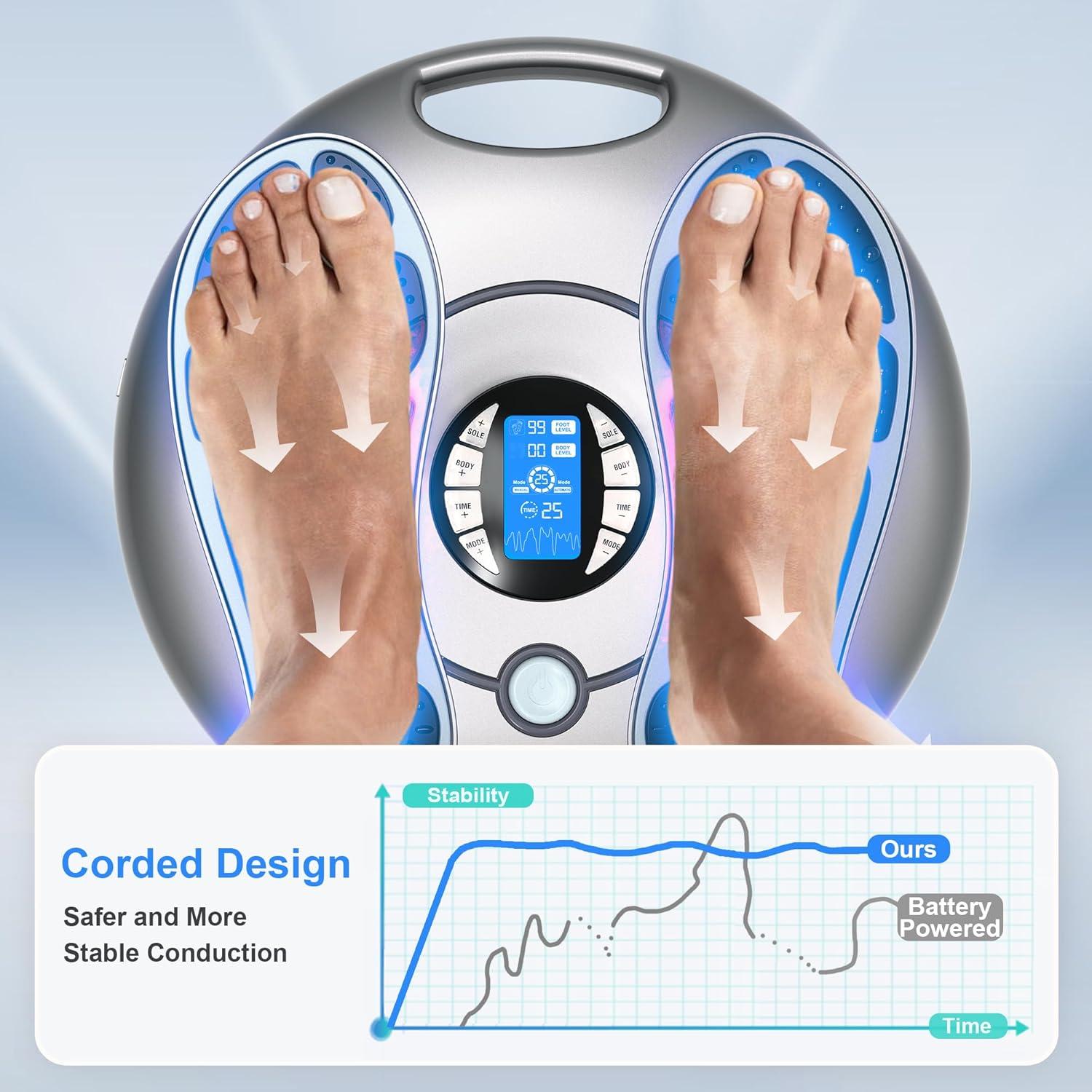 Masajeador de pies OSTO EMS TENS para neuropatía y circulación