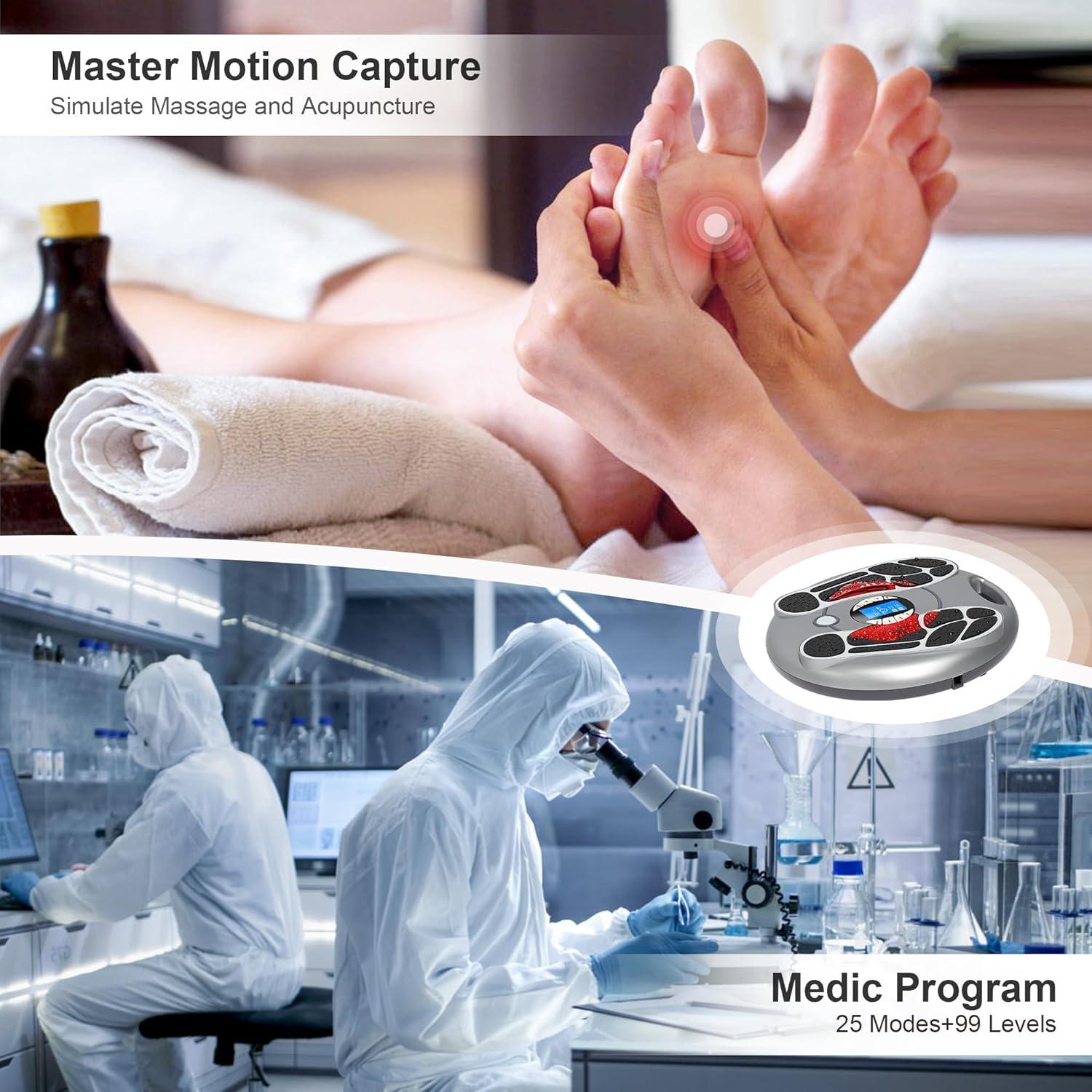 Masajeador de pies OSTO EMS TENS para neuropatía y circulación