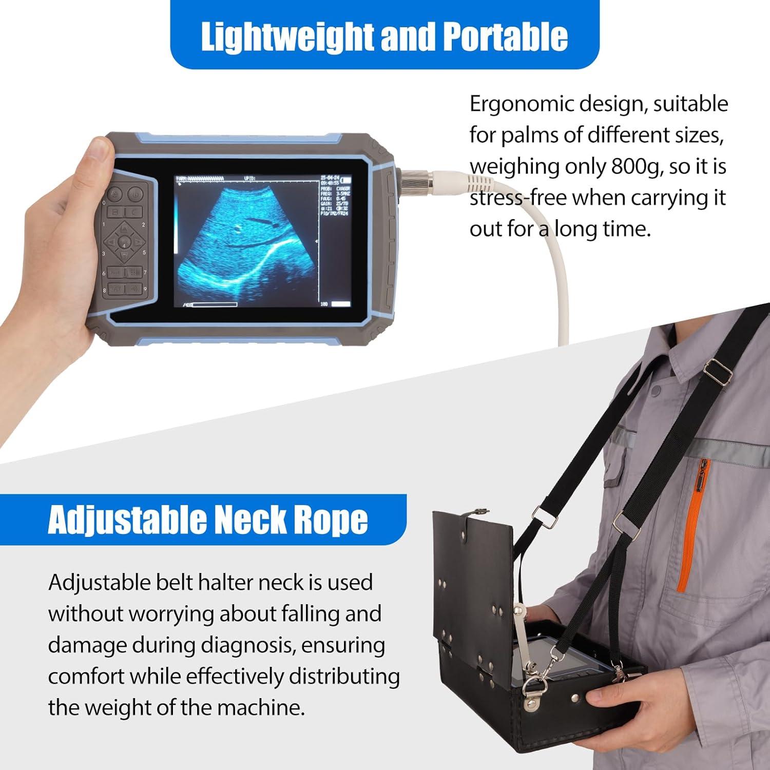 Escáner Ultrasonido Veterinario PALJZHMARY V1 3.5MHz Portátil