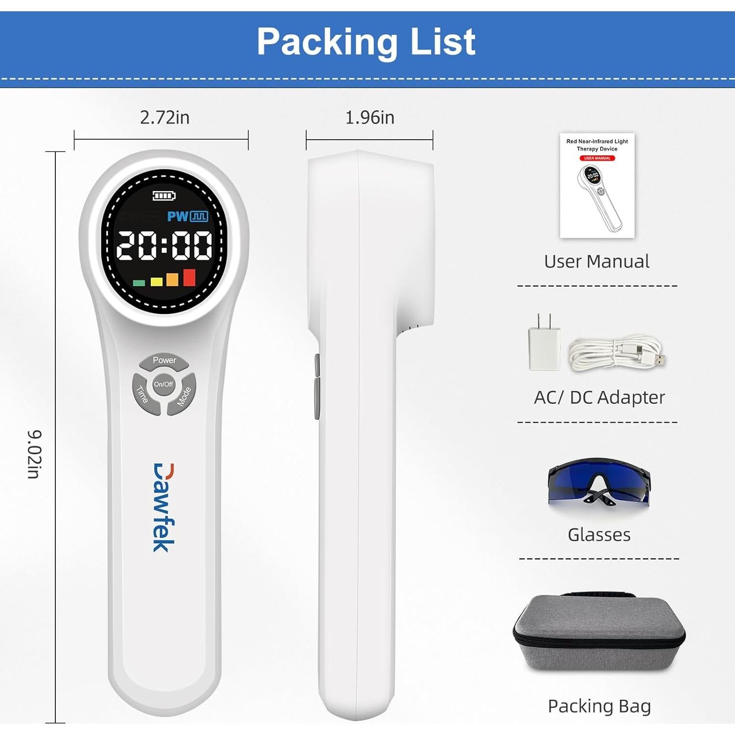 Dispositivo de Terapia con Láser Frío Dawfek HHL02 para Mascotas