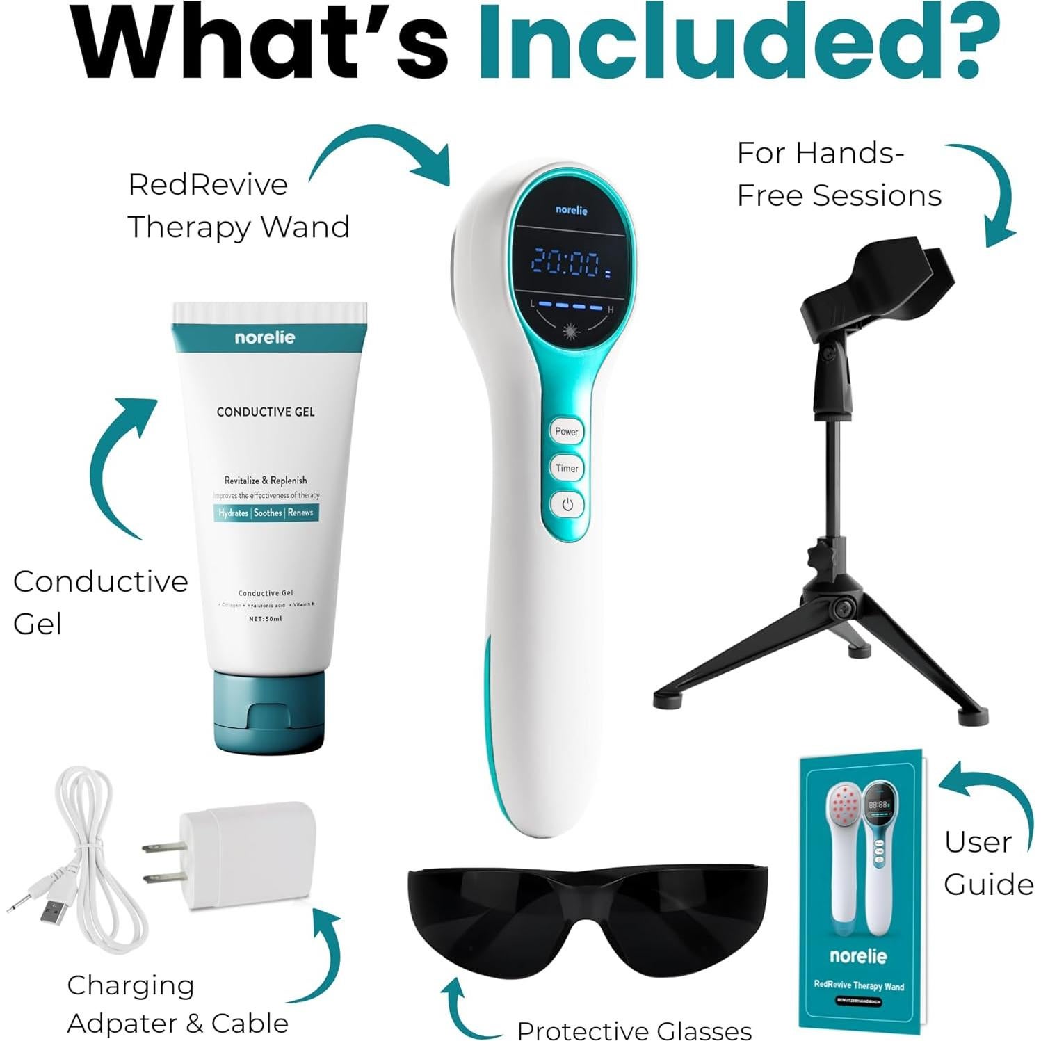 Varita de Terapia con Láser Frío Norelie RedRevive 650nm 808nm