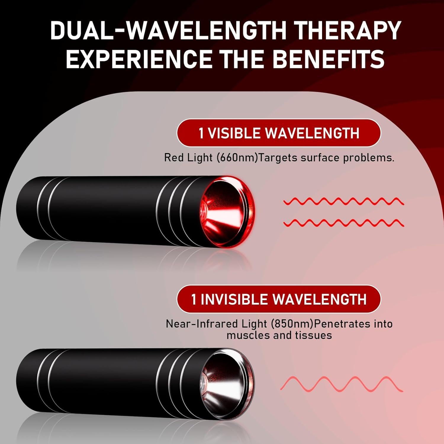 Dispositivo de Terapia de Luz Roja Infrarroja YKeluxon 660nm 850nm