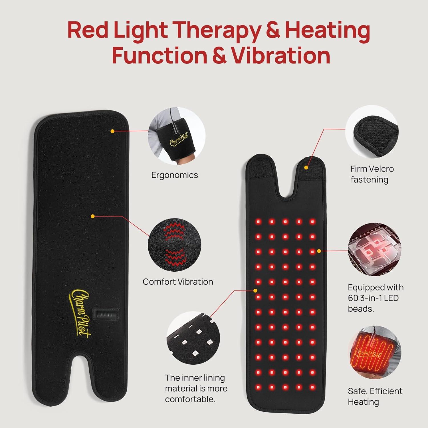 Almohadilla de Terapia de Luz Roja Charmpilot con Calefacción y Masaje