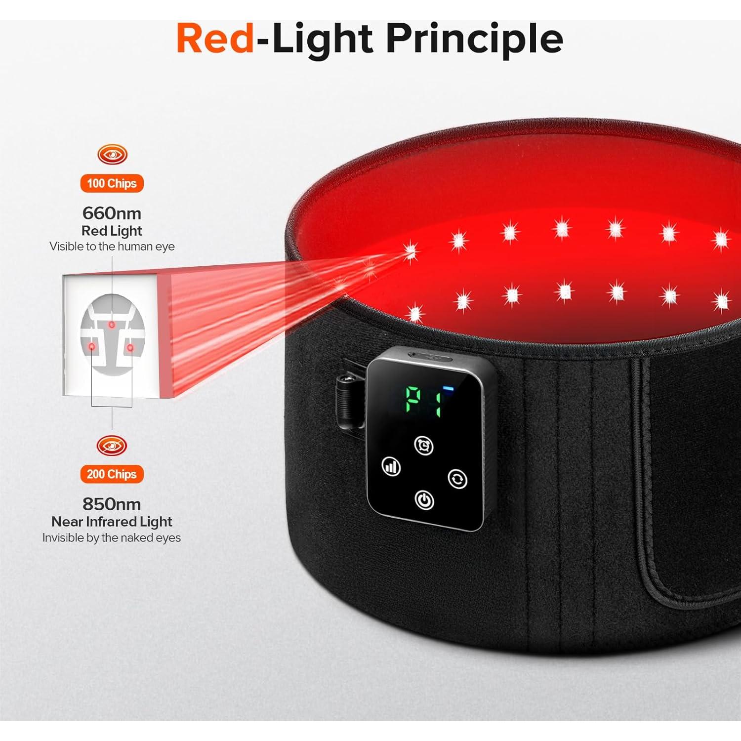 Cinturón de Terapia de Luz Roja GMOWNW 124.46x17.78cm