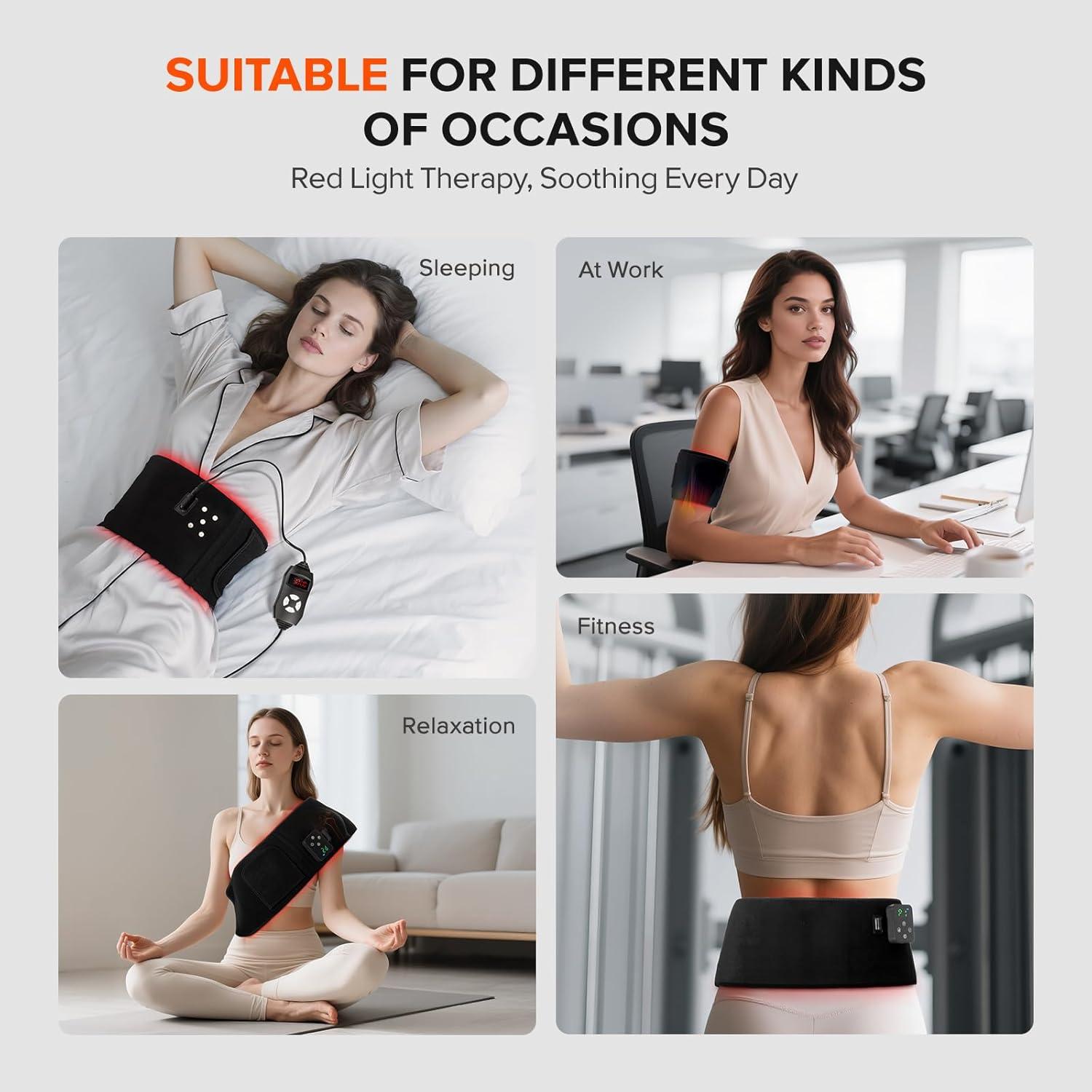 Cinturón de Terapia de Luz Roja GMOWNW 124.46x17.78cm