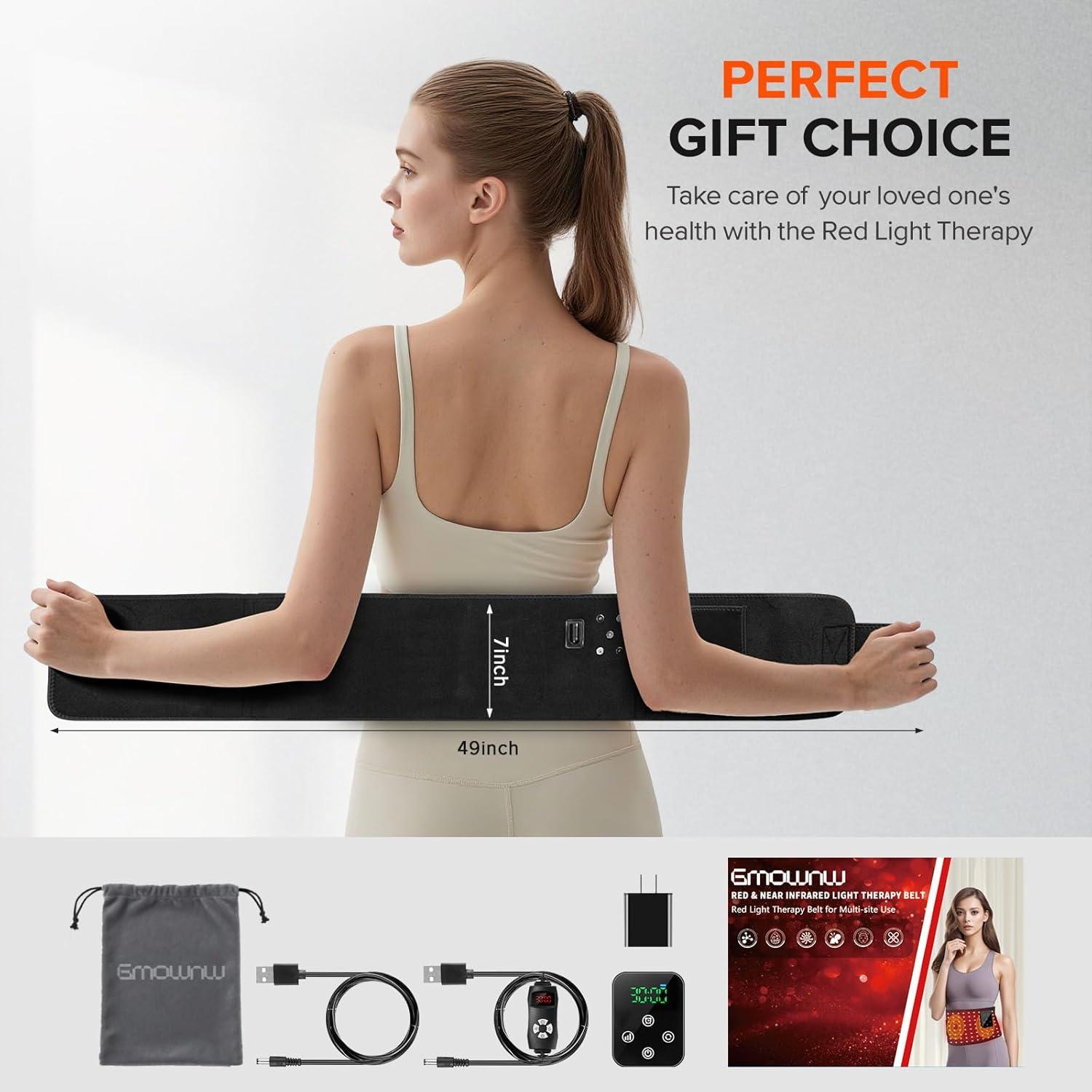 Cinturón de Terapia de Luz Roja GMOWNW 124.46x17.78cm
