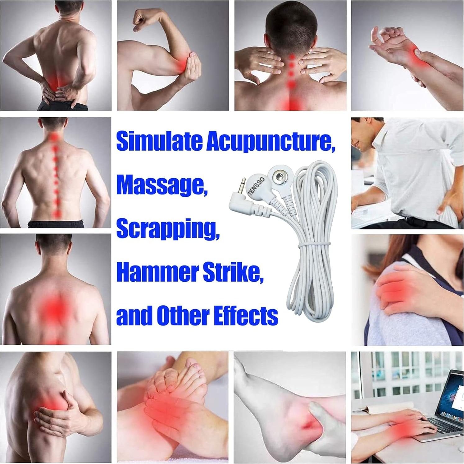 Cables de Reemplazo TENS TENSSO 1.5m 3pcs Conectores Snap