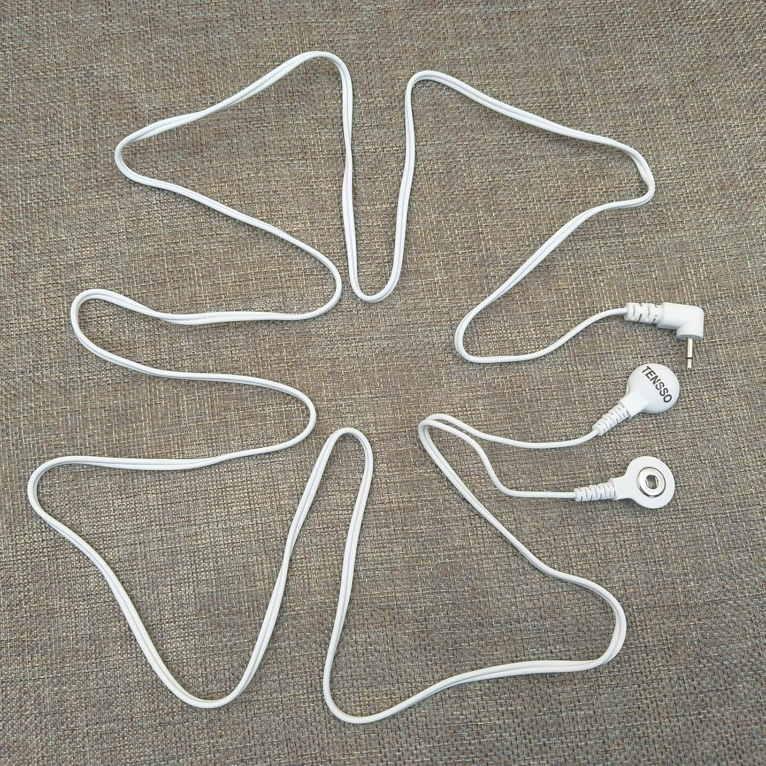 Cables de Reemplazo TENS TENSSO 1.5m 3pcs Conectores Snap