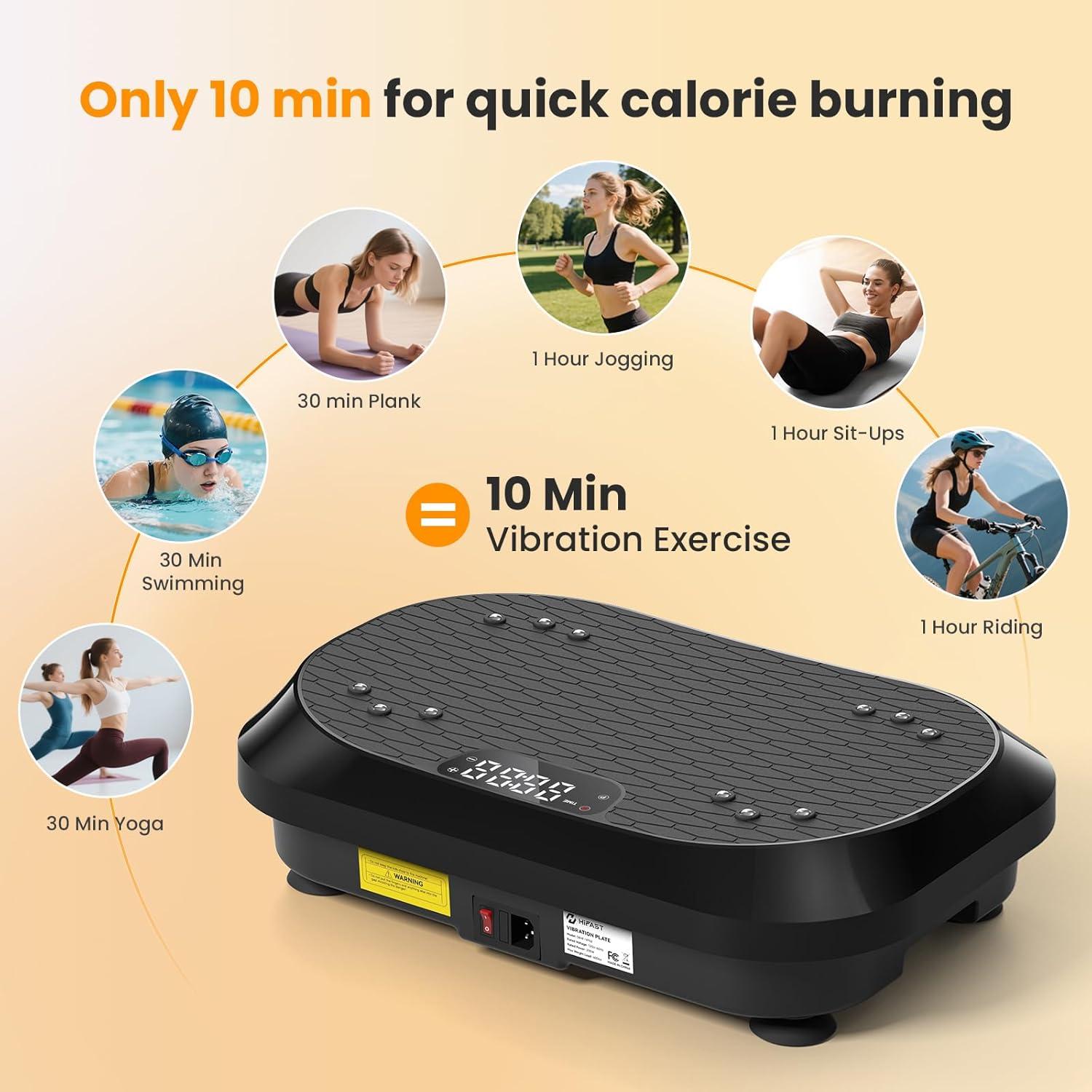 Máquina de Ejercicio Placa Vibrante Hifast S8HF-VP02 120 Velocidades