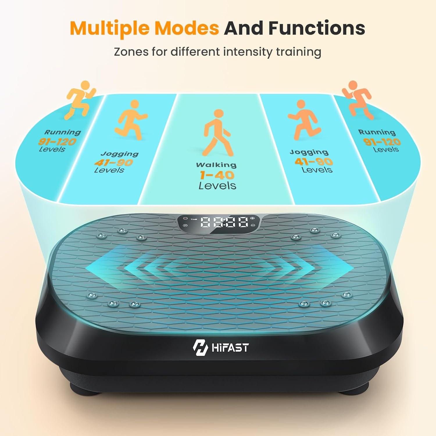 Máquina de Ejercicio Placa Vibrante Hifast S8HF-VP02 120 Velocidades