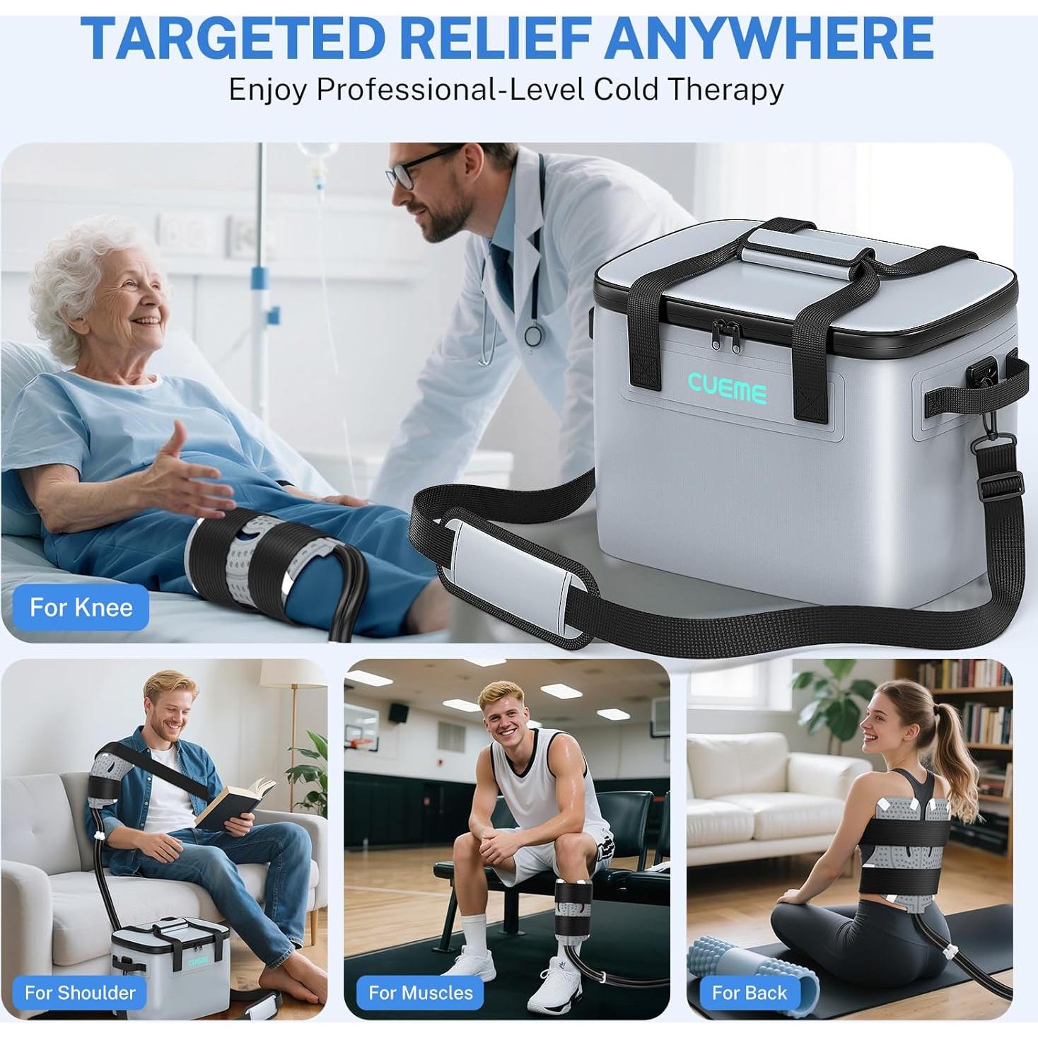 Máquina de Terapia Fría CUEME con Temporizador y Almohadilla