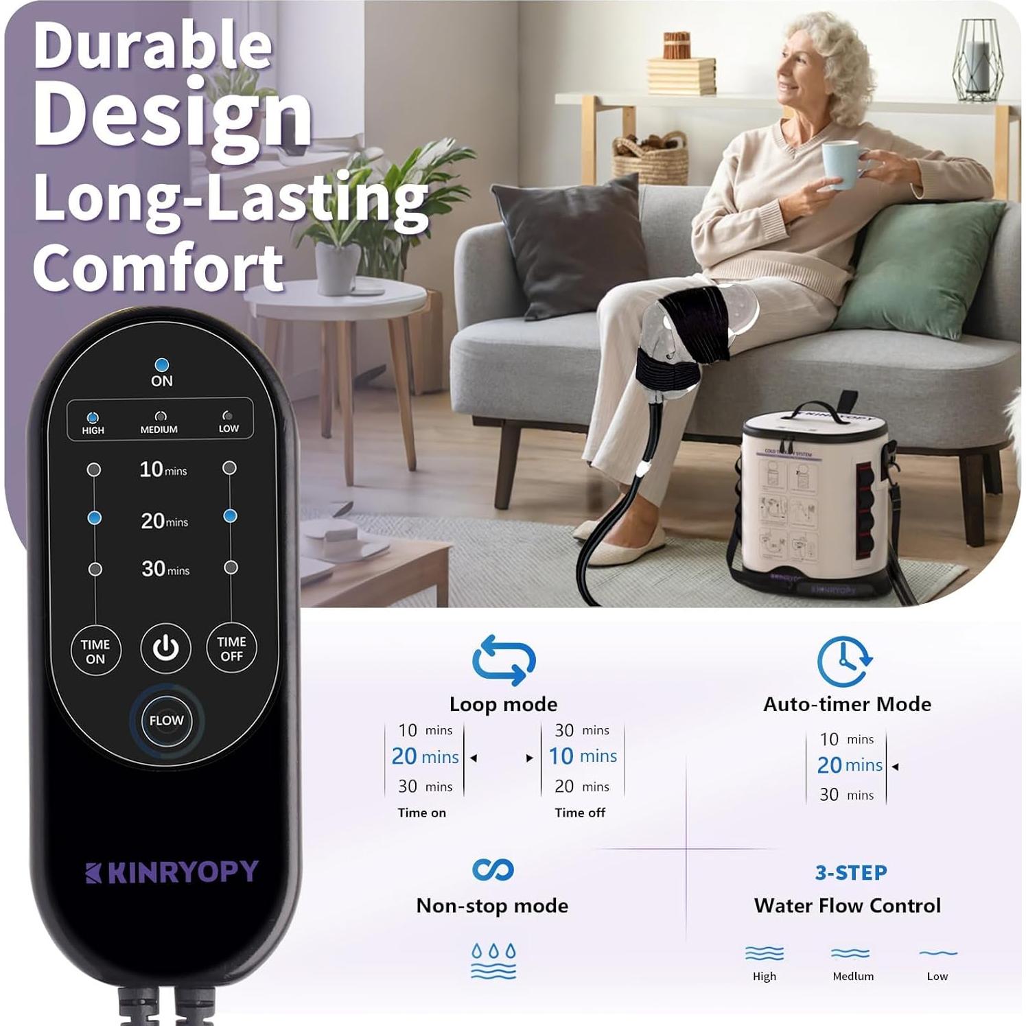 Máquina de Terapia Fría KINRYOPY MC10 para Rodilla 12h