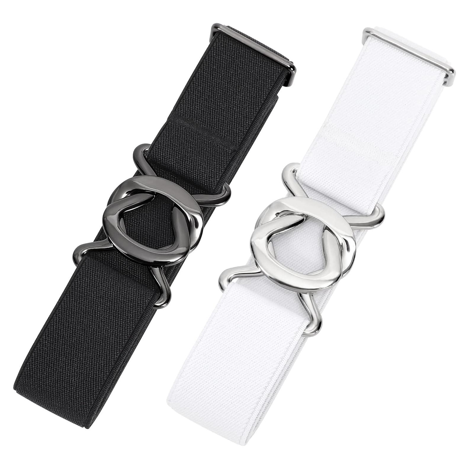 Cinturón Elástico Invisible JASGOOD para Mujeres - Paquete de 2