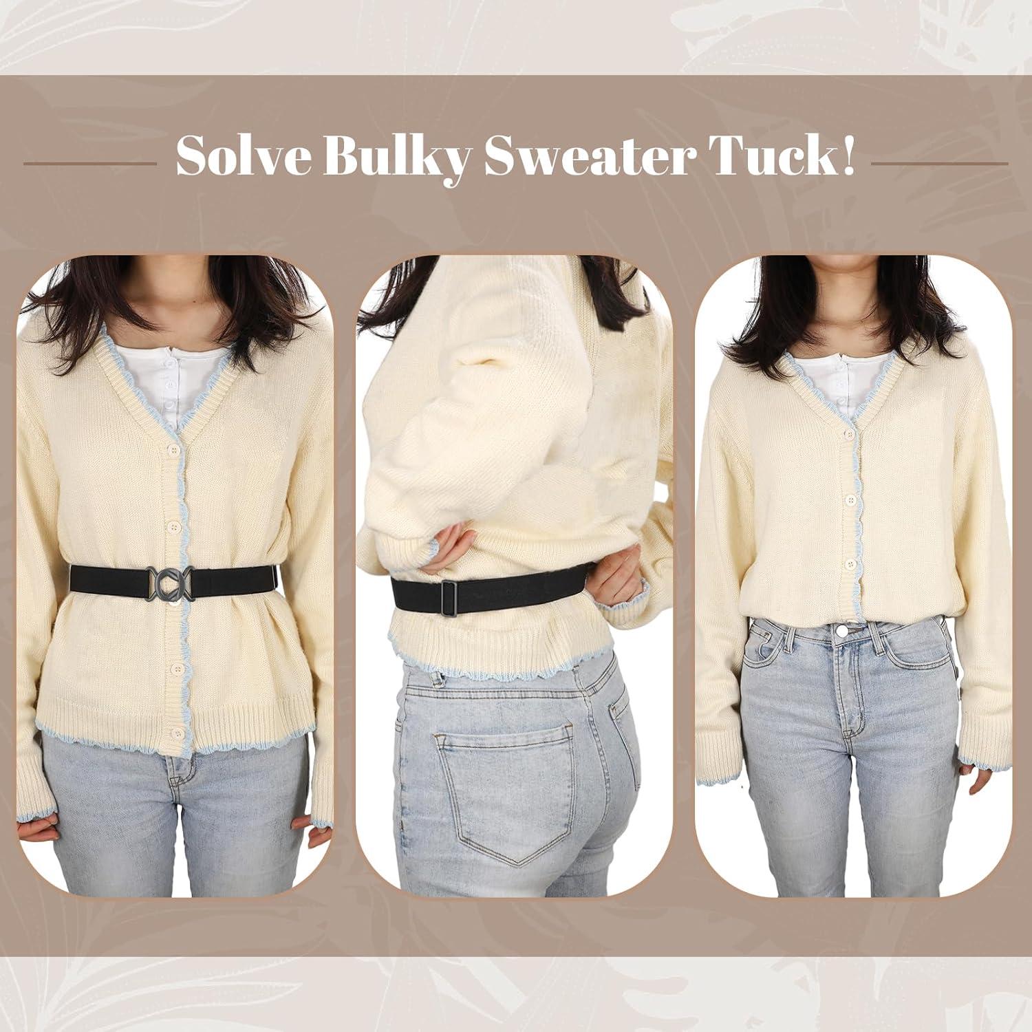 Cinturón Elástico Invisible JASGOOD para Mujeres - Paquete de 2