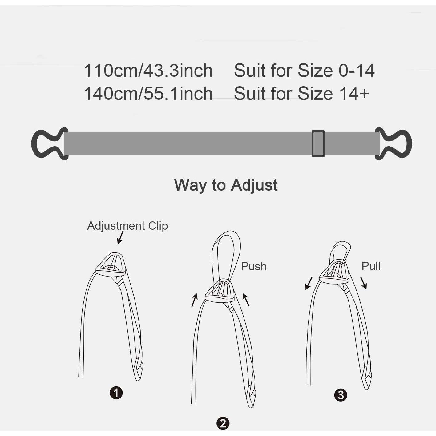 Cinturón Elástico Invisible JASGOOD para Mujeres - Paquete de 2