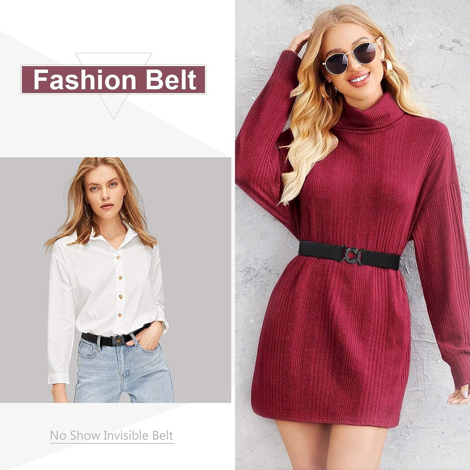 Cinturón Elástico Invisible JASGOOD para Mujeres - Paquete de 2