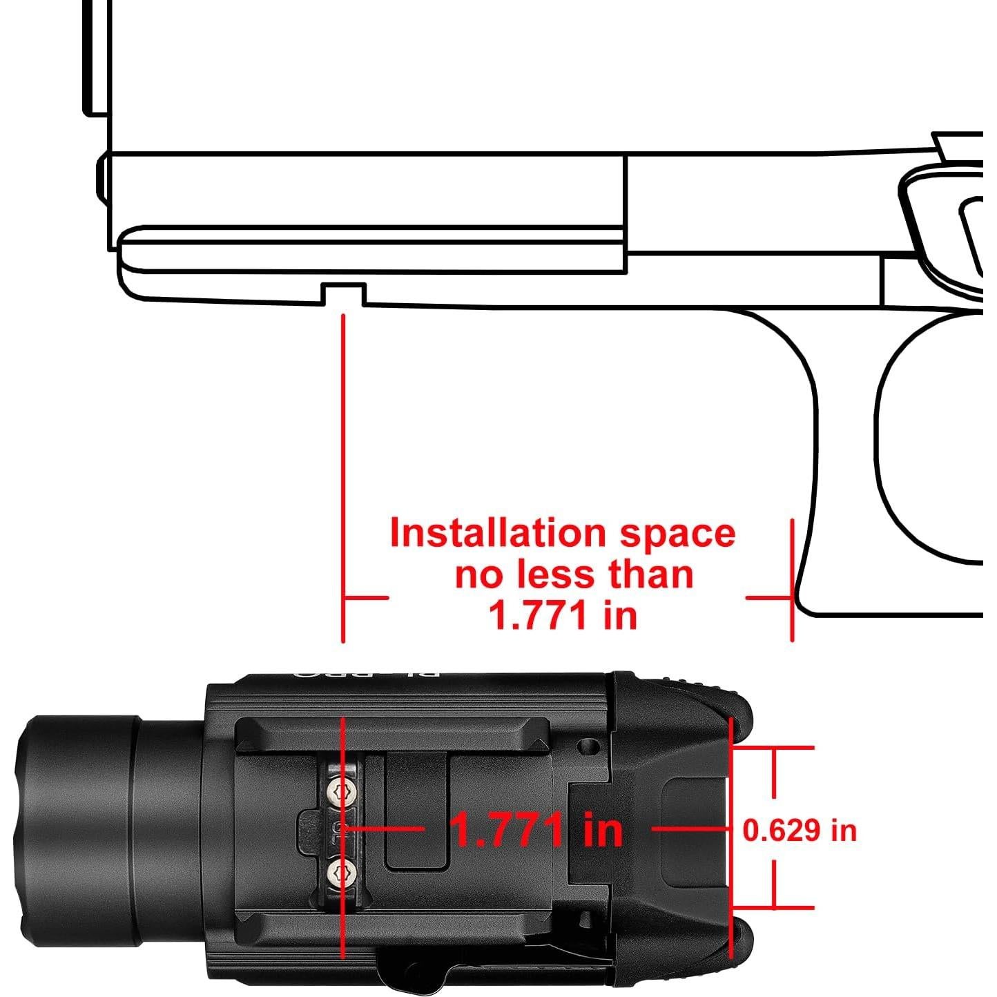 Linterna Táctica OLIGHT PL-Pro 1500 Lúmenes Recargable
