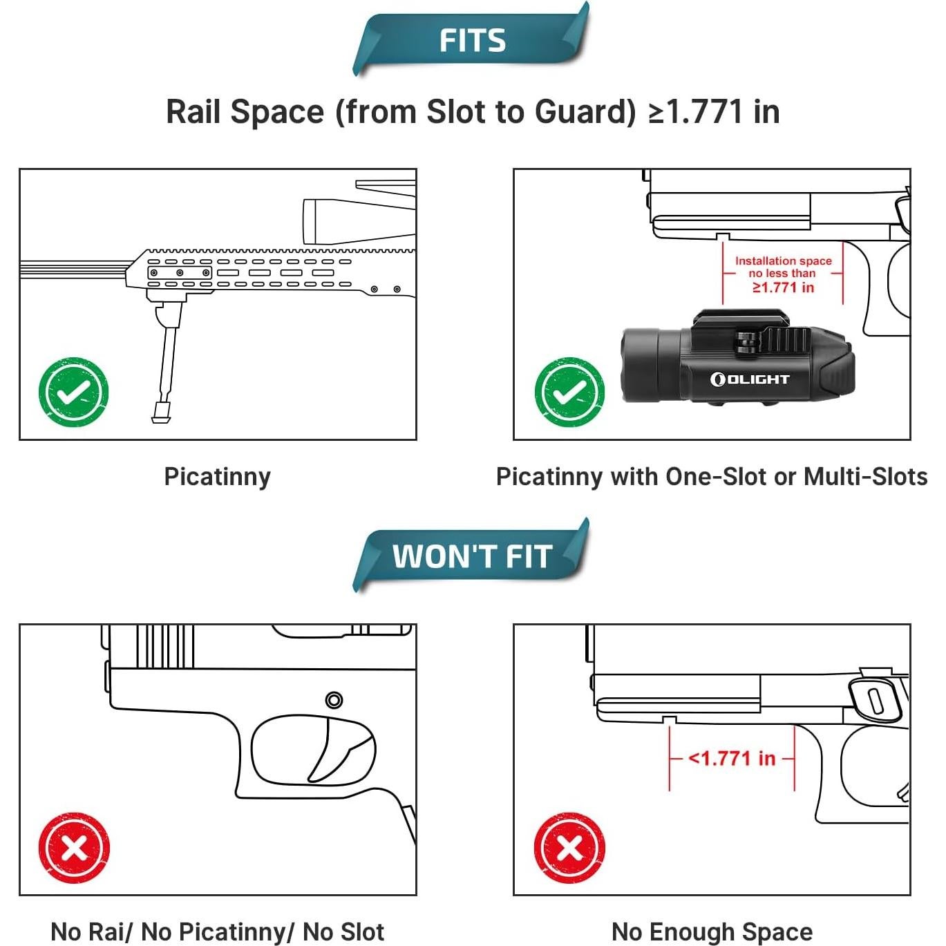 Linterna Táctica OLIGHT PL-Pro 1500 Lúmenes Recargable
