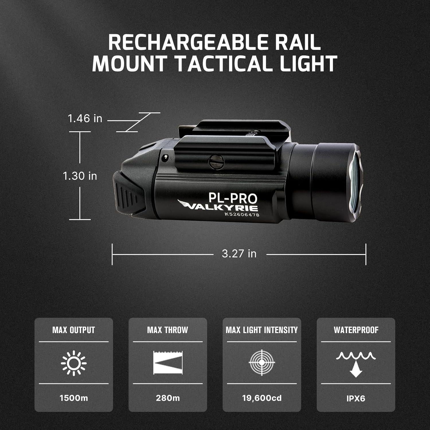Linterna Táctica OLIGHT PL-Pro 1500 Lúmenes Recargable