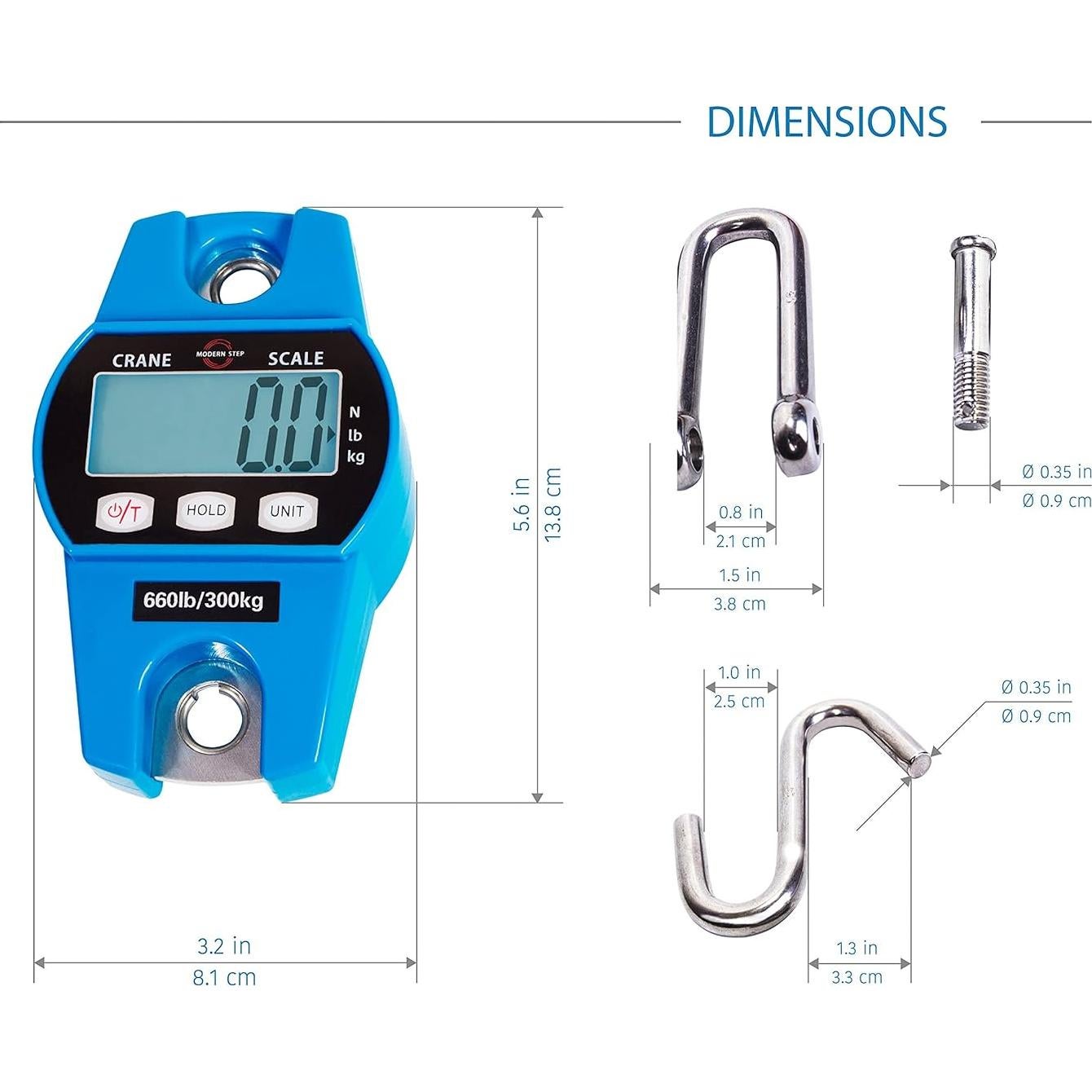 Báscula Digital Colgante Modern Step 300 kg Resistente Agua