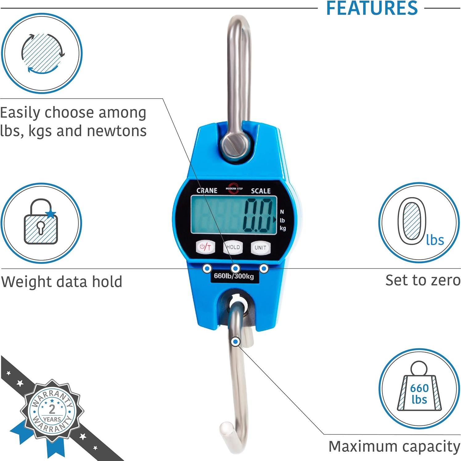 Báscula Digital Colgante Modern Step 300 kg Resistente Agua