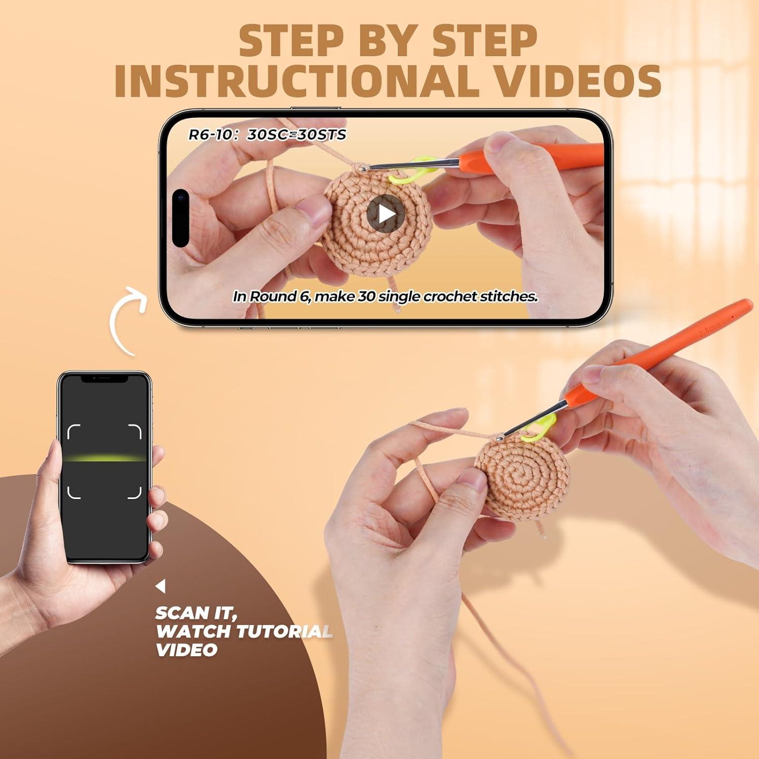 Kit de Crochet para Principiantes MOREJMTT - Hilo y Tutoriales